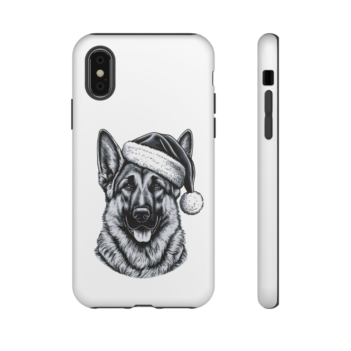 Santa Paws German Shepherd iPhone Case