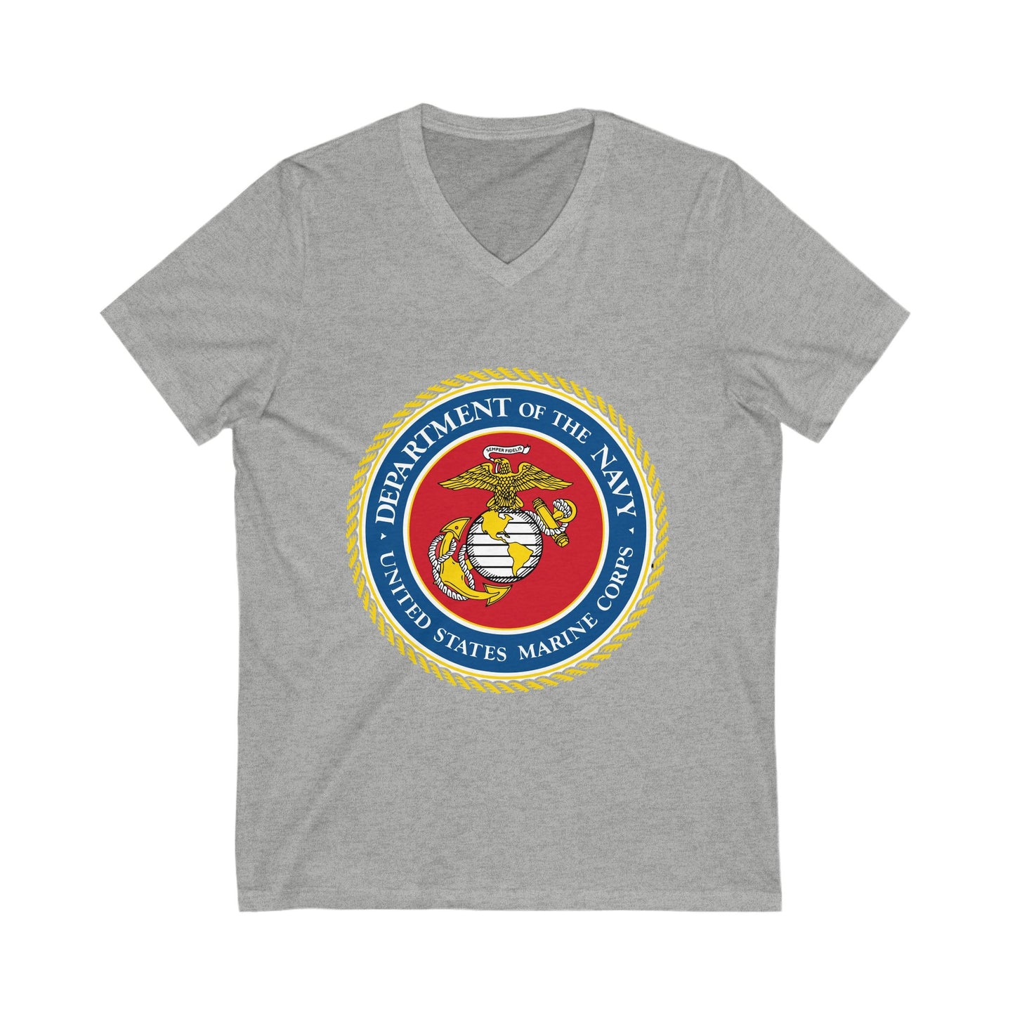 US Marine Corps Unisex Short Sleeve V-Neck Tee