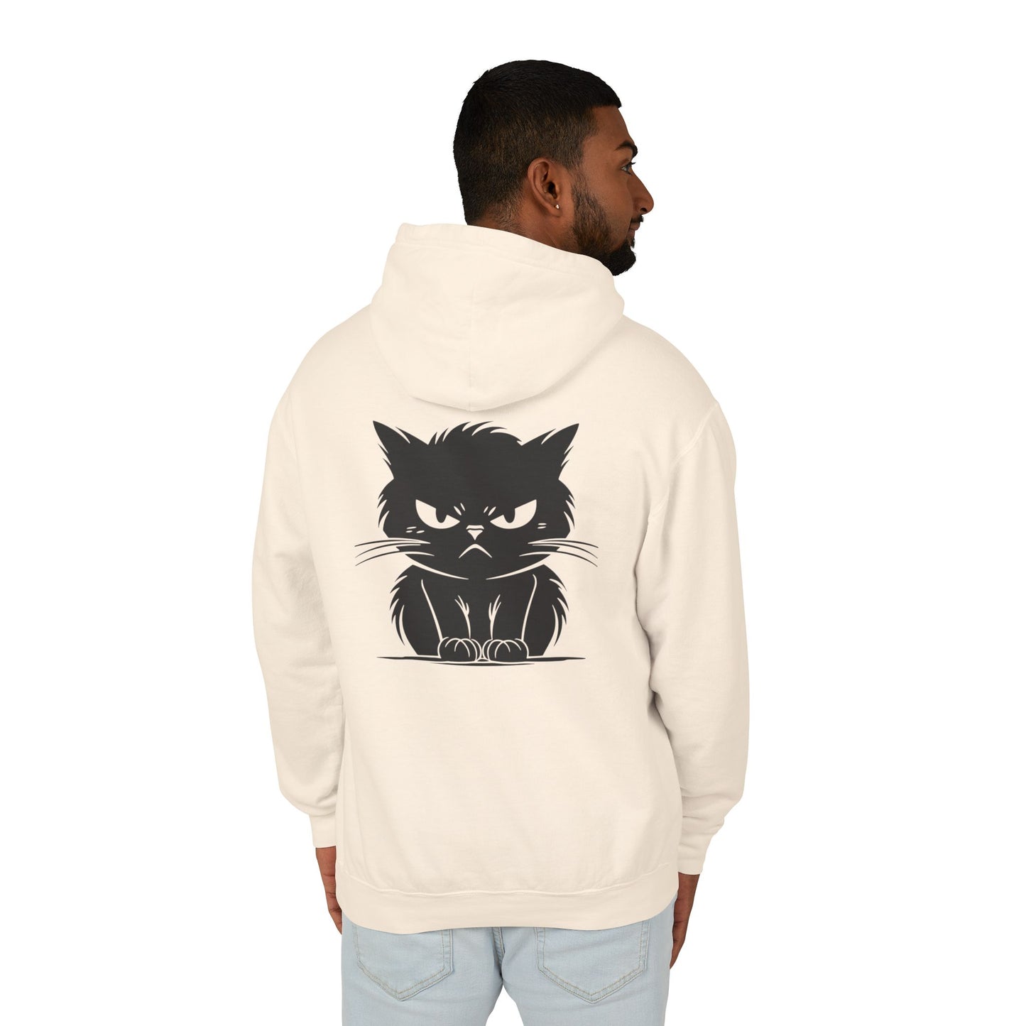 Angry Cat Unisex Lightweight Hoodie