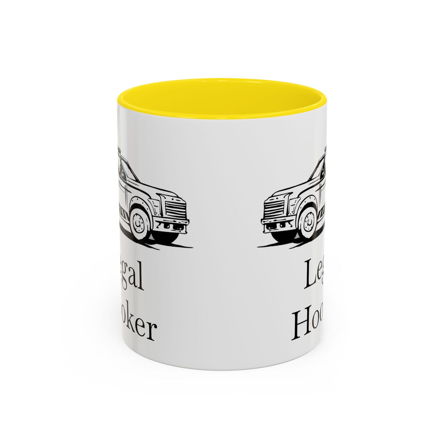 Legal H**ker Wheel Lift Tow Truck 2-Tone Coffee Mug