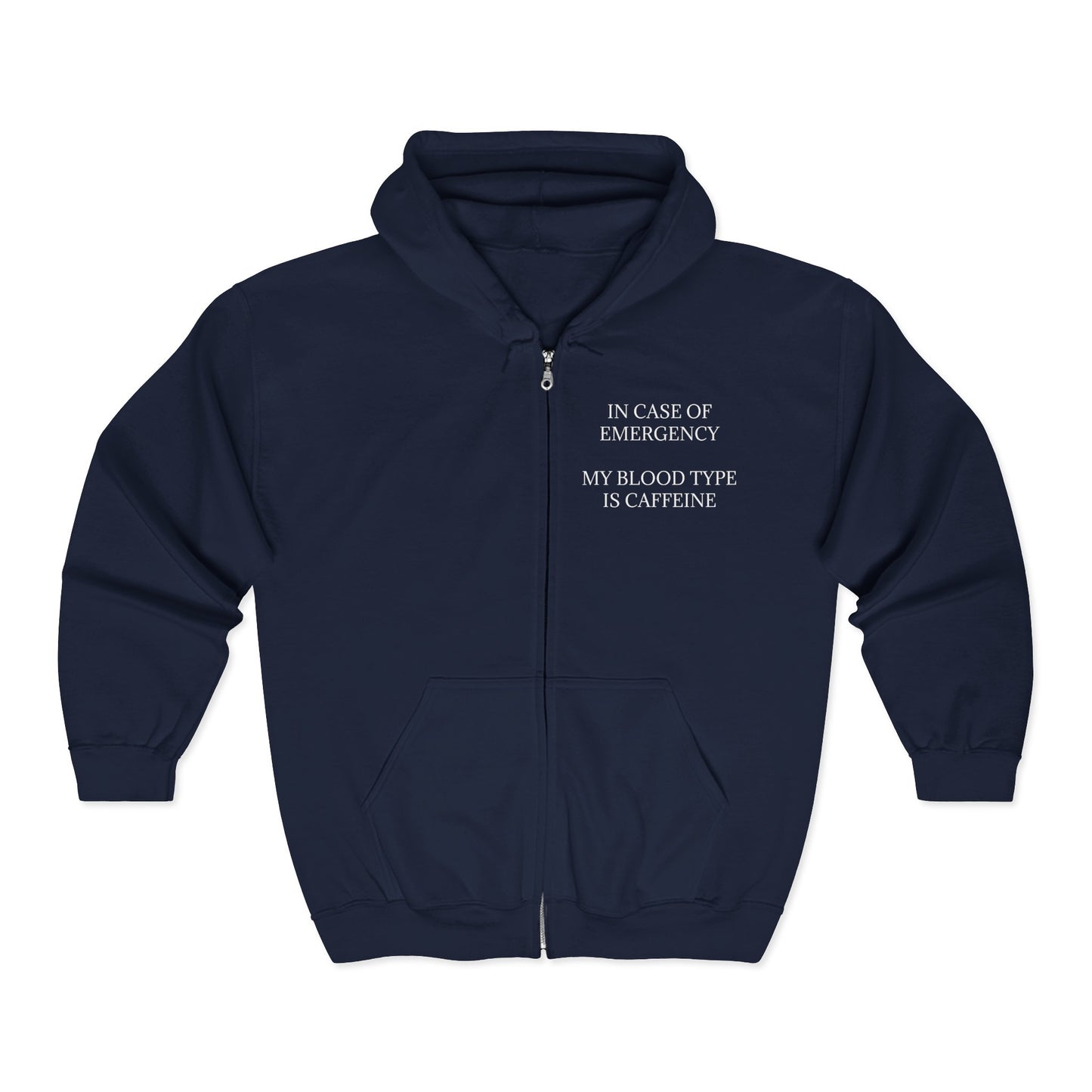 Blood Type Unisex Full Zip Hoodie