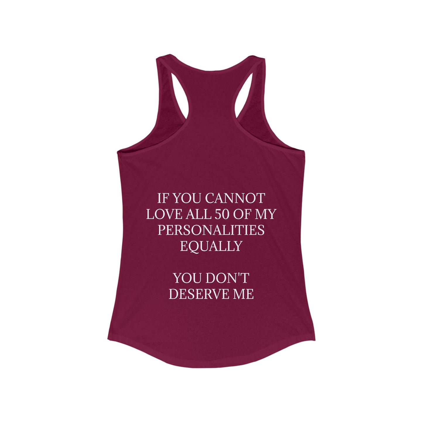 50 Personalities Women's Racerback Tank