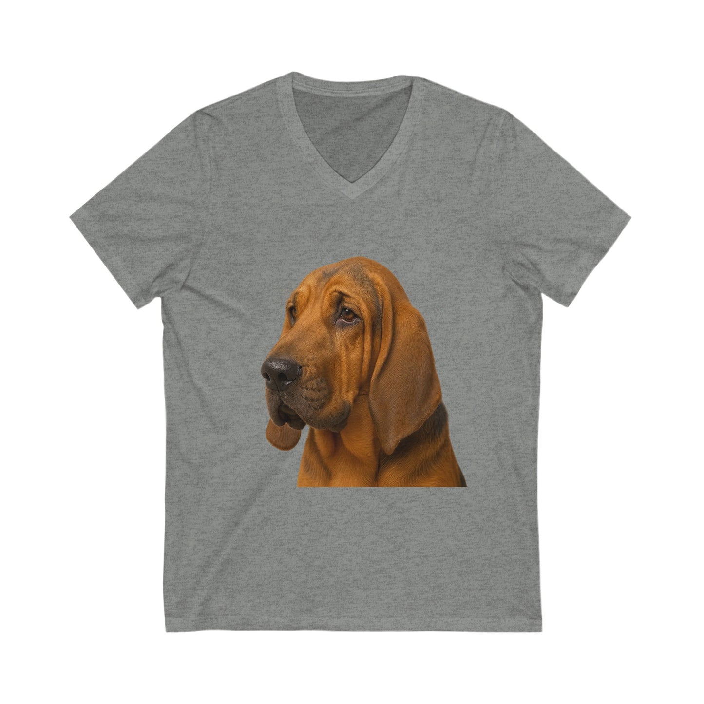 Bloodhound Head Unisex Short Sleeve V-Neck Tee
