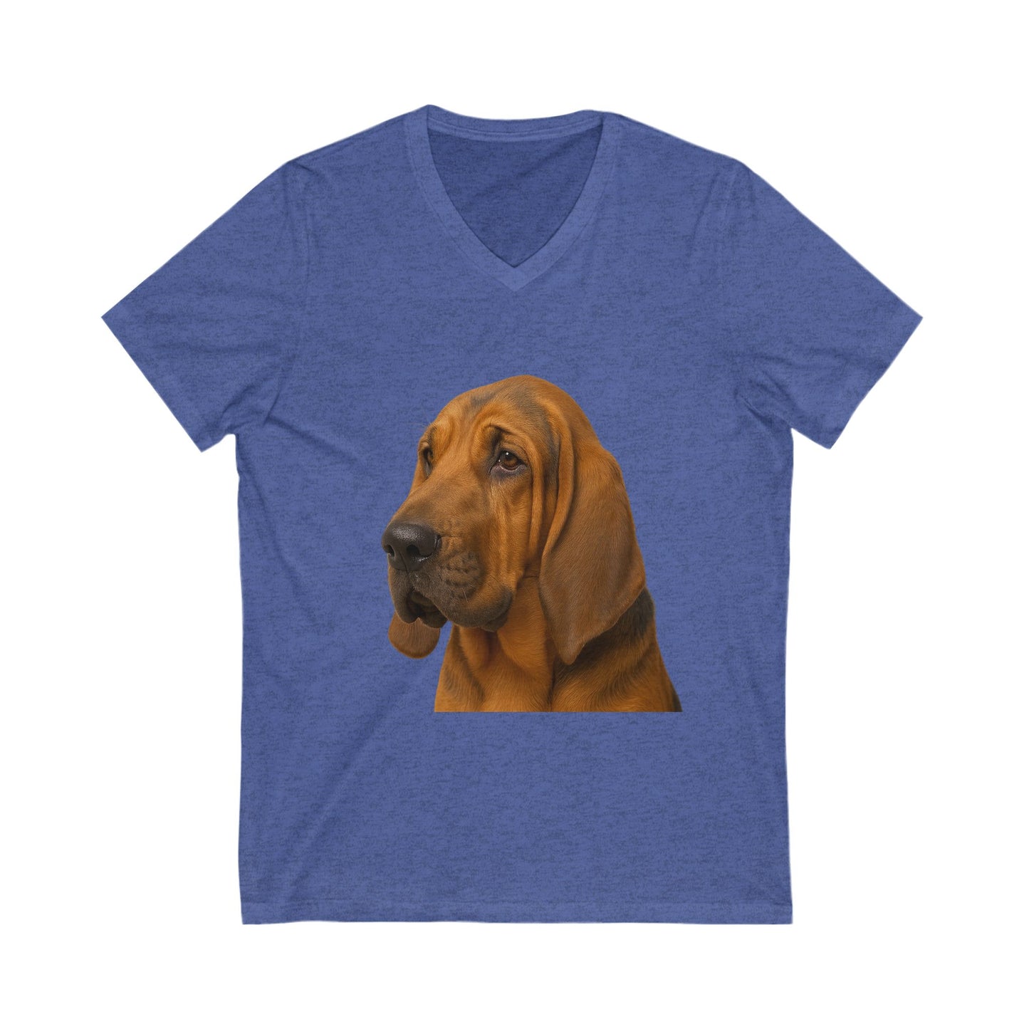 Bloodhound Head Unisex Short Sleeve V-Neck Tee