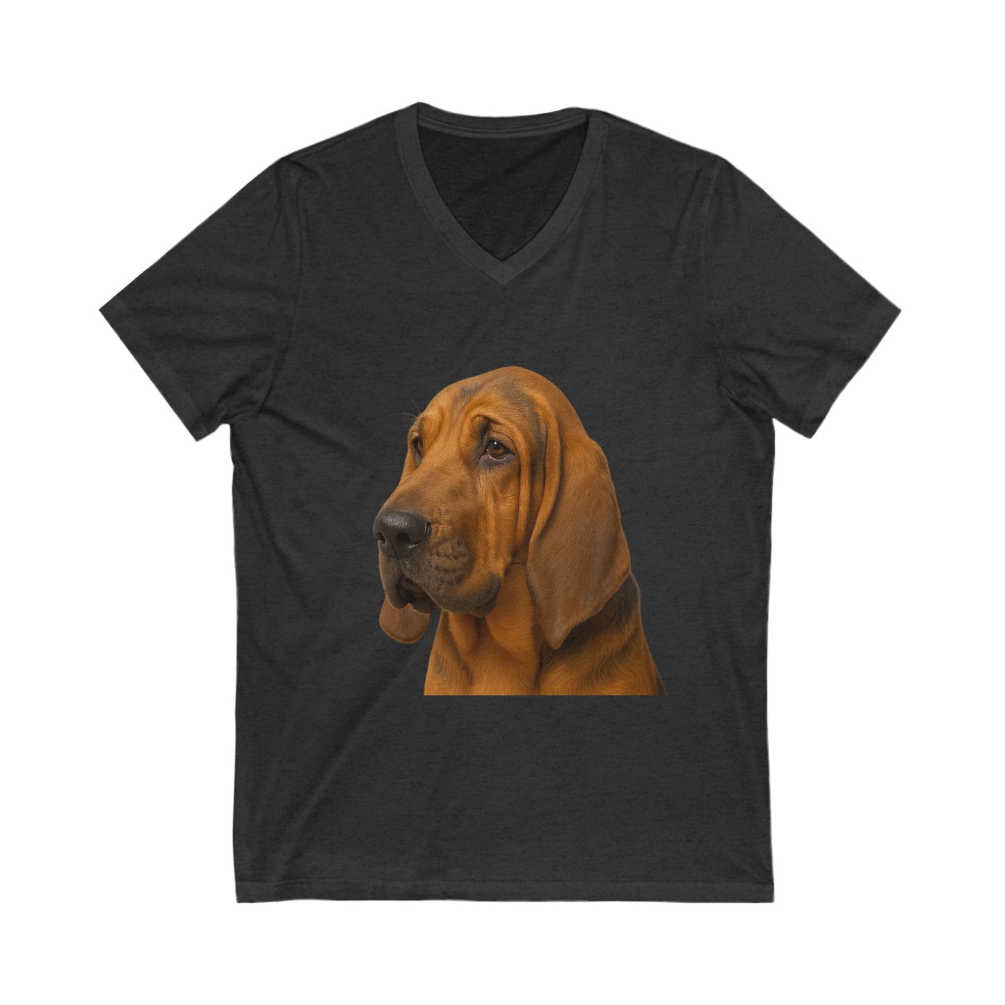 Bloodhound Head Unisex Short Sleeve V-Neck Tee