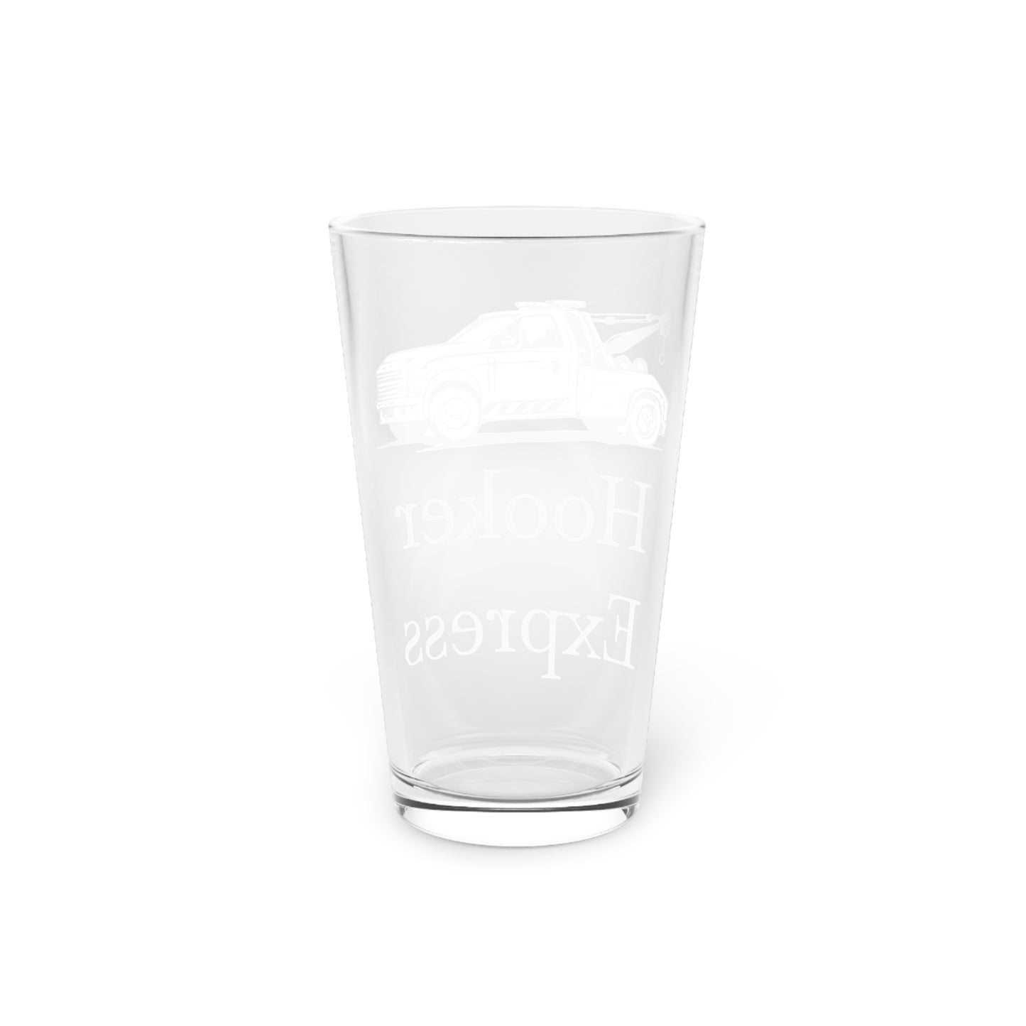 H**ker Express Wheel Lift Tow Truck Drinking Glass
