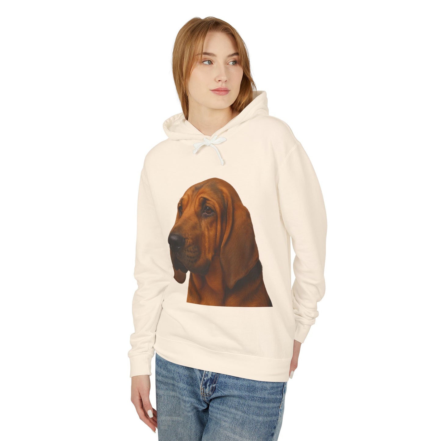 Bloodhound Head Unisex Lightweight Hoodie