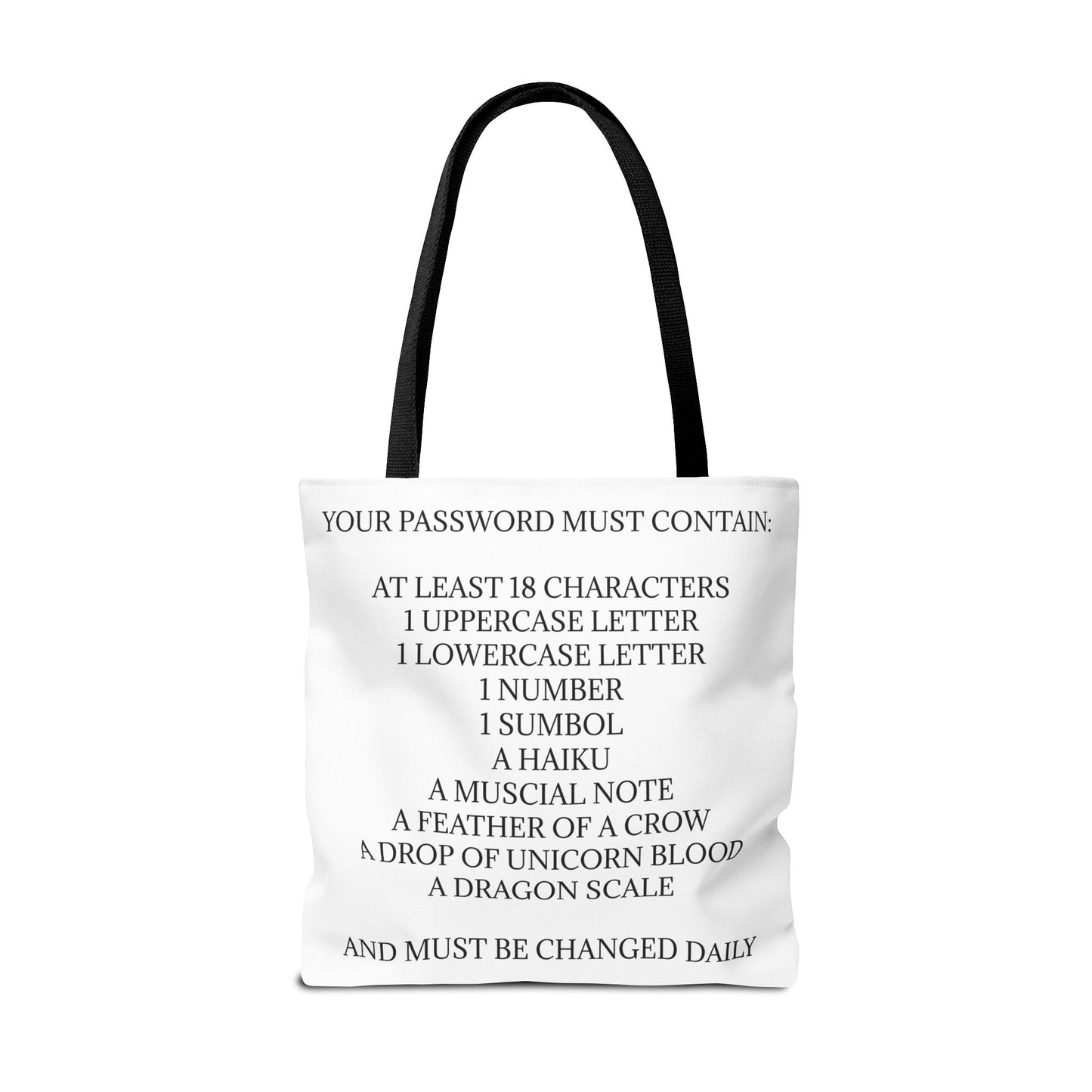 Password Tote Bag
