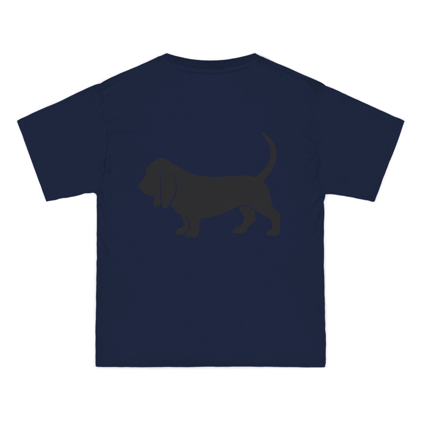 Basset Hound Silhouette Men's Short-Sleeve Crewneck Tee