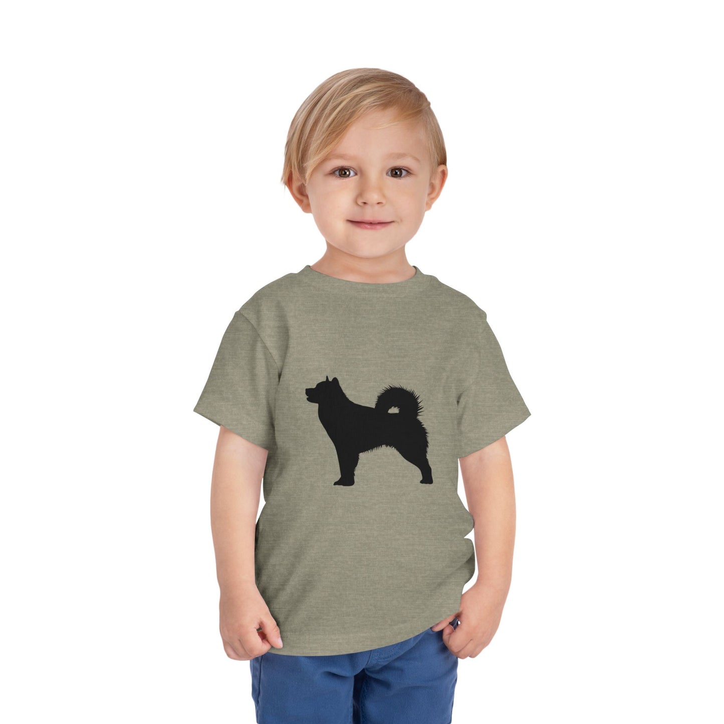 Malamute Silhouette Toddler Unisex Short Sleeve Crewneck Tee