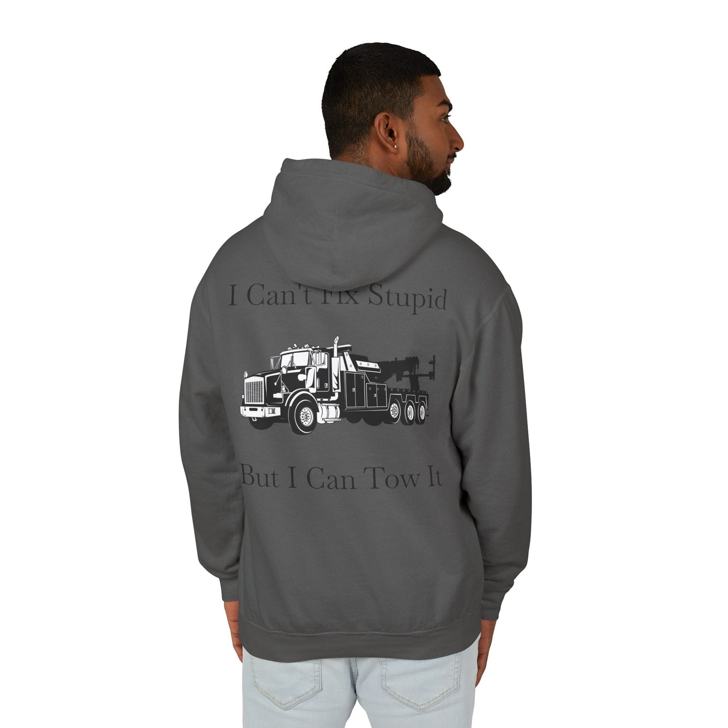 I Can't Fix Stupid Heavy Tow Truck Unisex Lightweight Hoodie