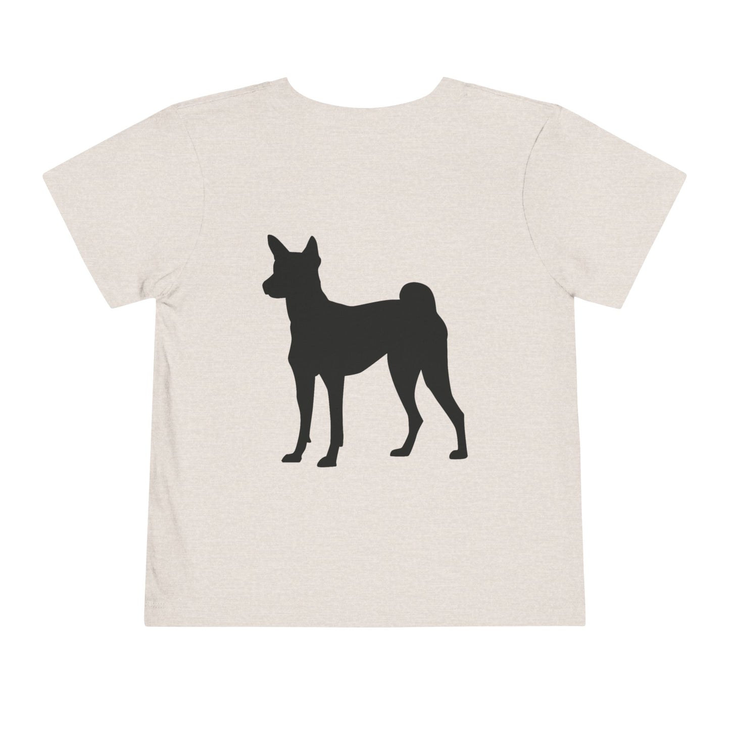 Basenji Silhouette Toddler Unisex Short Sleeve Crewneck Tee