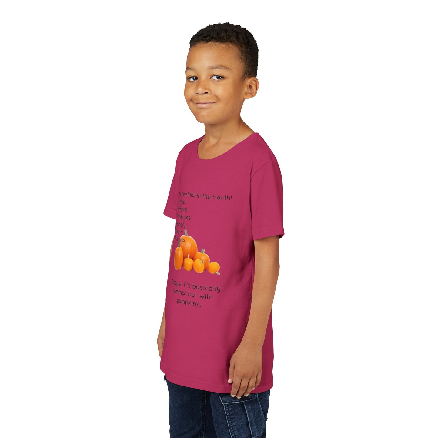 Fall In The South Youth Unisex Short Sleeve Crewneck Tee