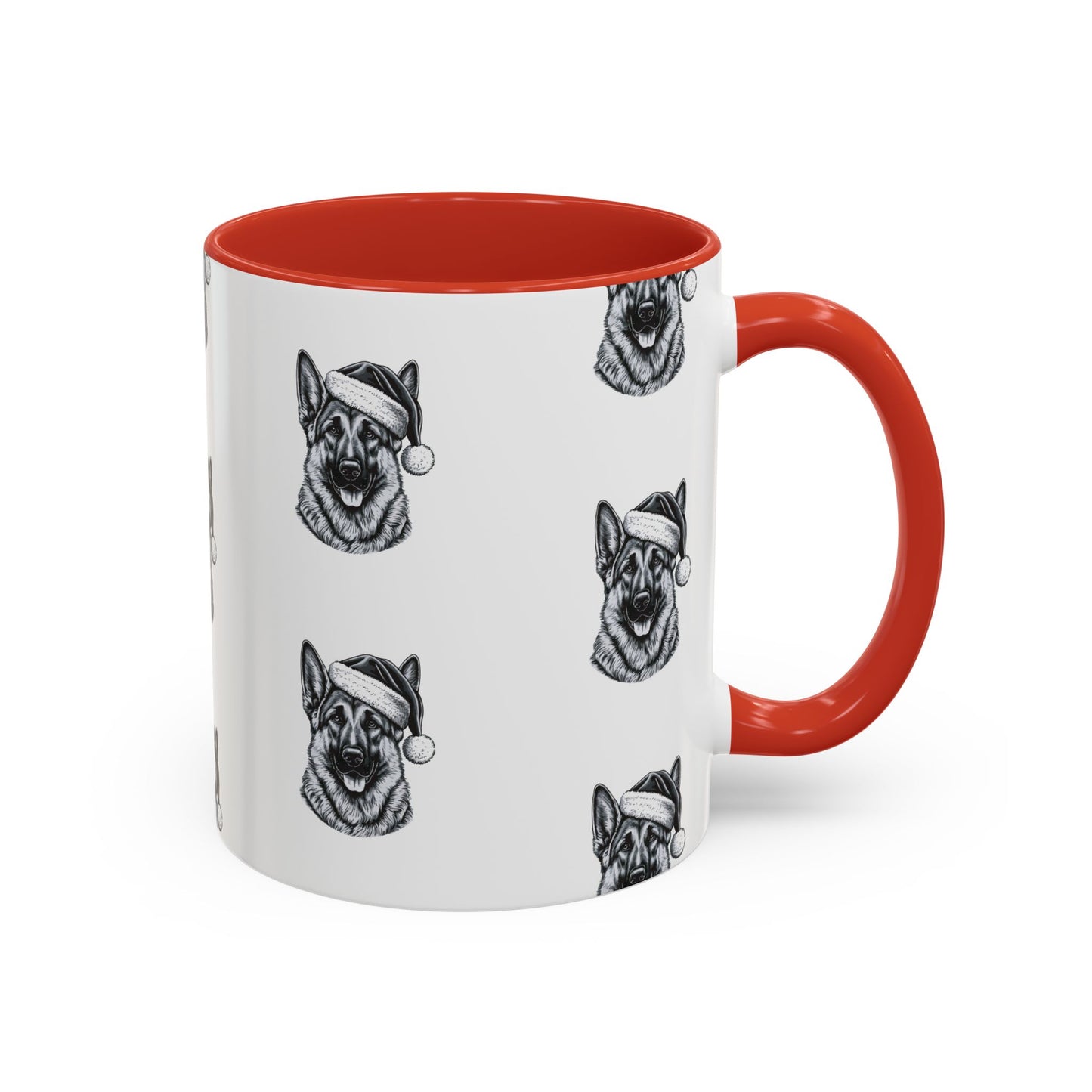 Santa Paws German Shepherd 2-Tone Coffee Mug