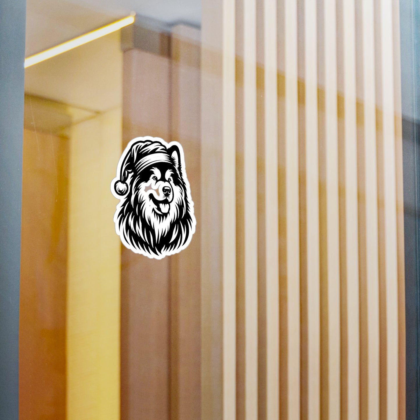 Santa Paws Malamute Vinyl Decal