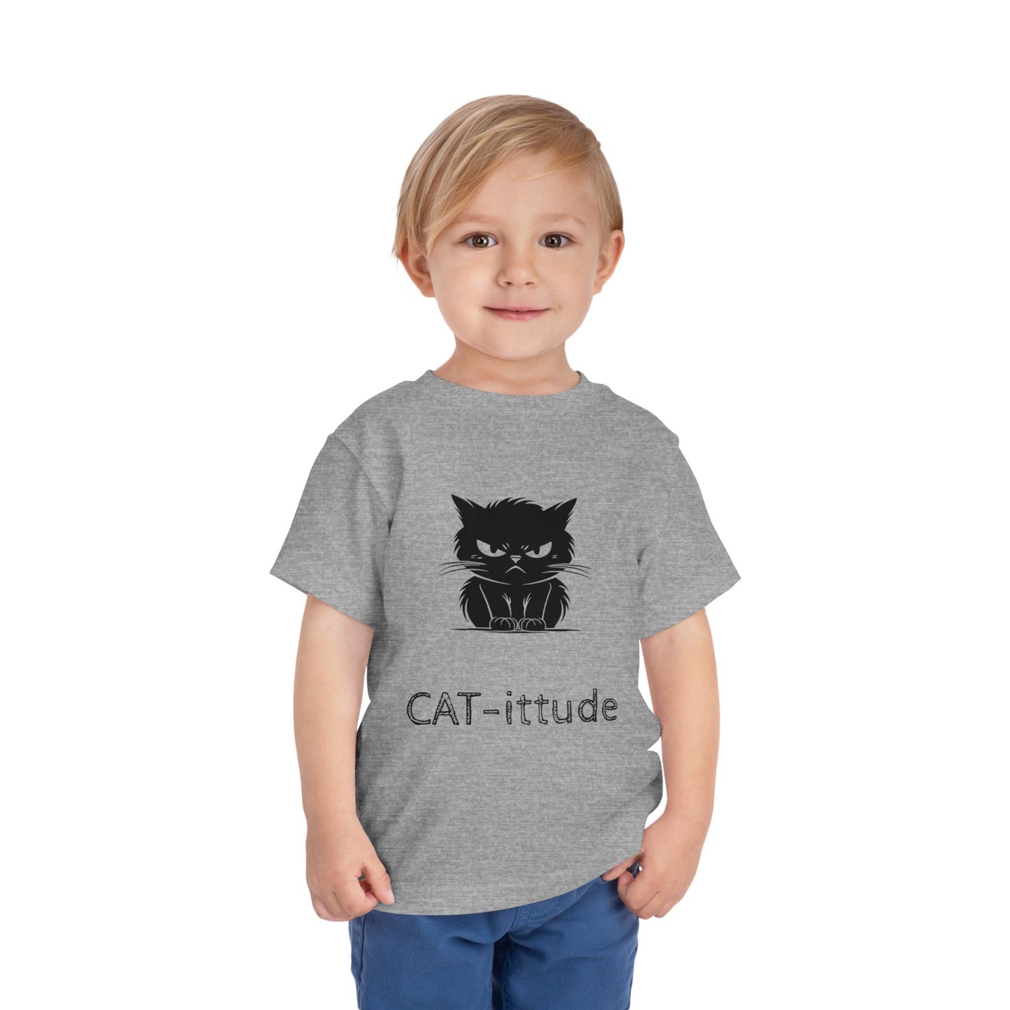 CAT-itude Toddler Unisex Short Sleeve Crewneck Tee