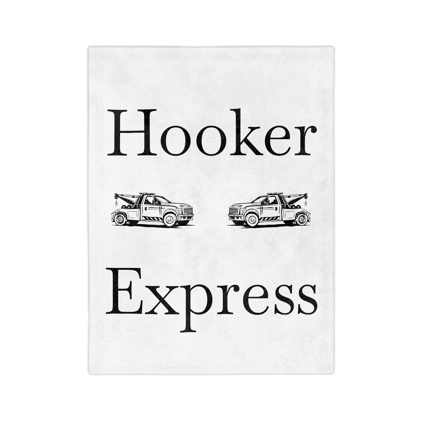 H**ker Express Wheel Lift Tow Truck Velveteen Microfiber Blanket