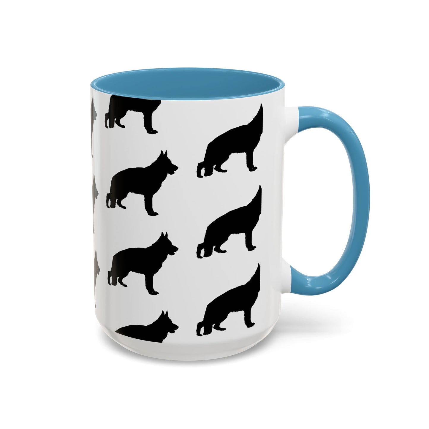 German Shepherd Silhouette 2-Tone Coffee Mug