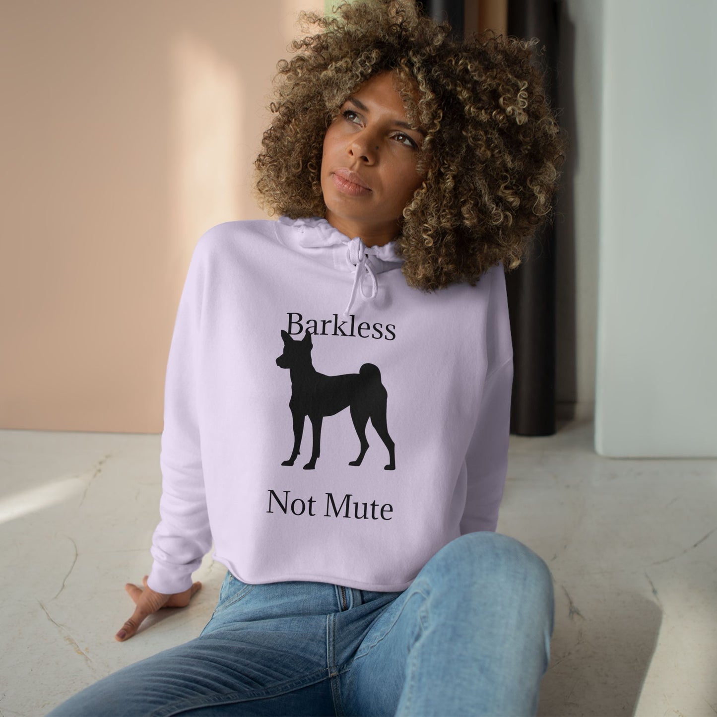 Barkless Not Mute Women's Crop Hoodie
