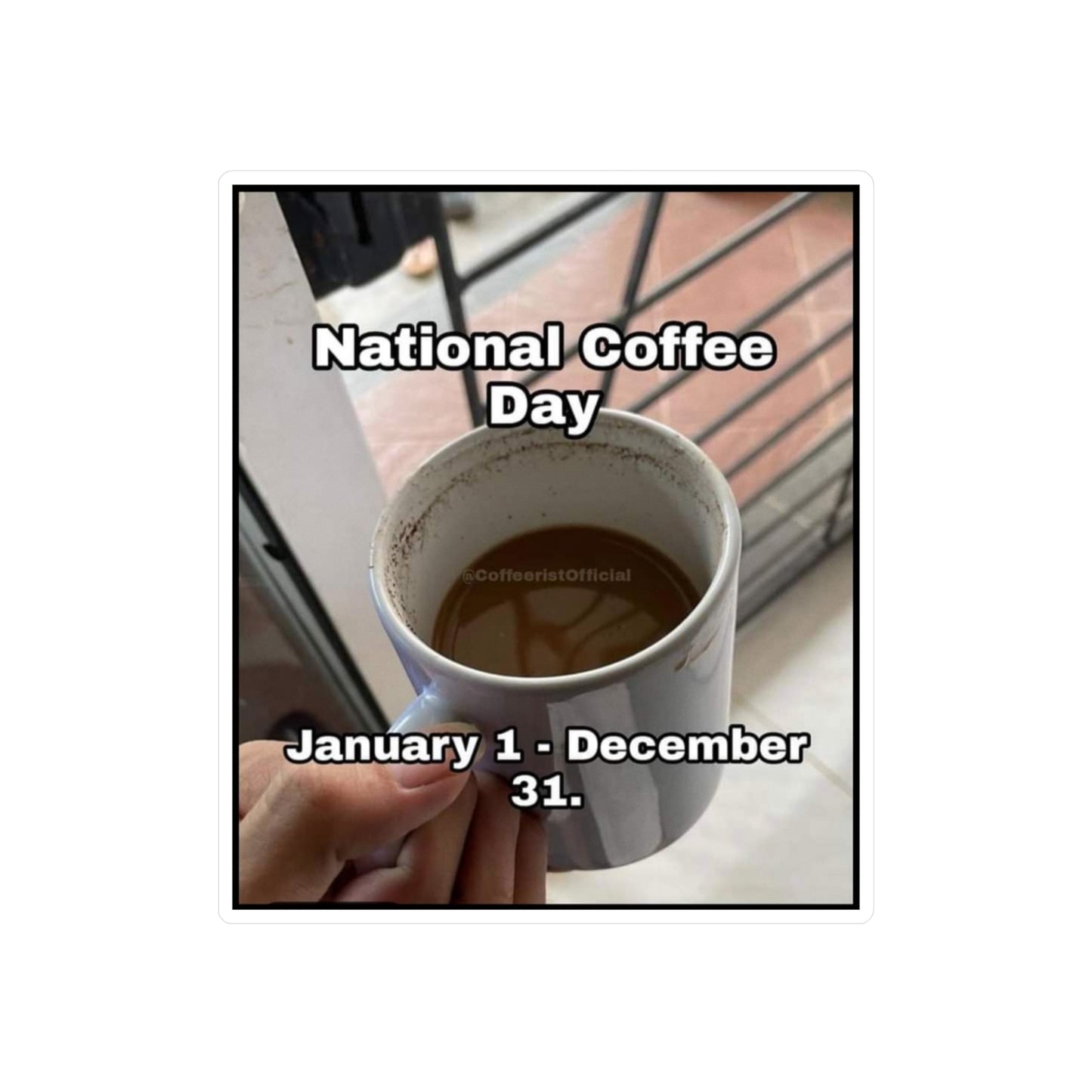 National Coffee Day Vinyl Decal