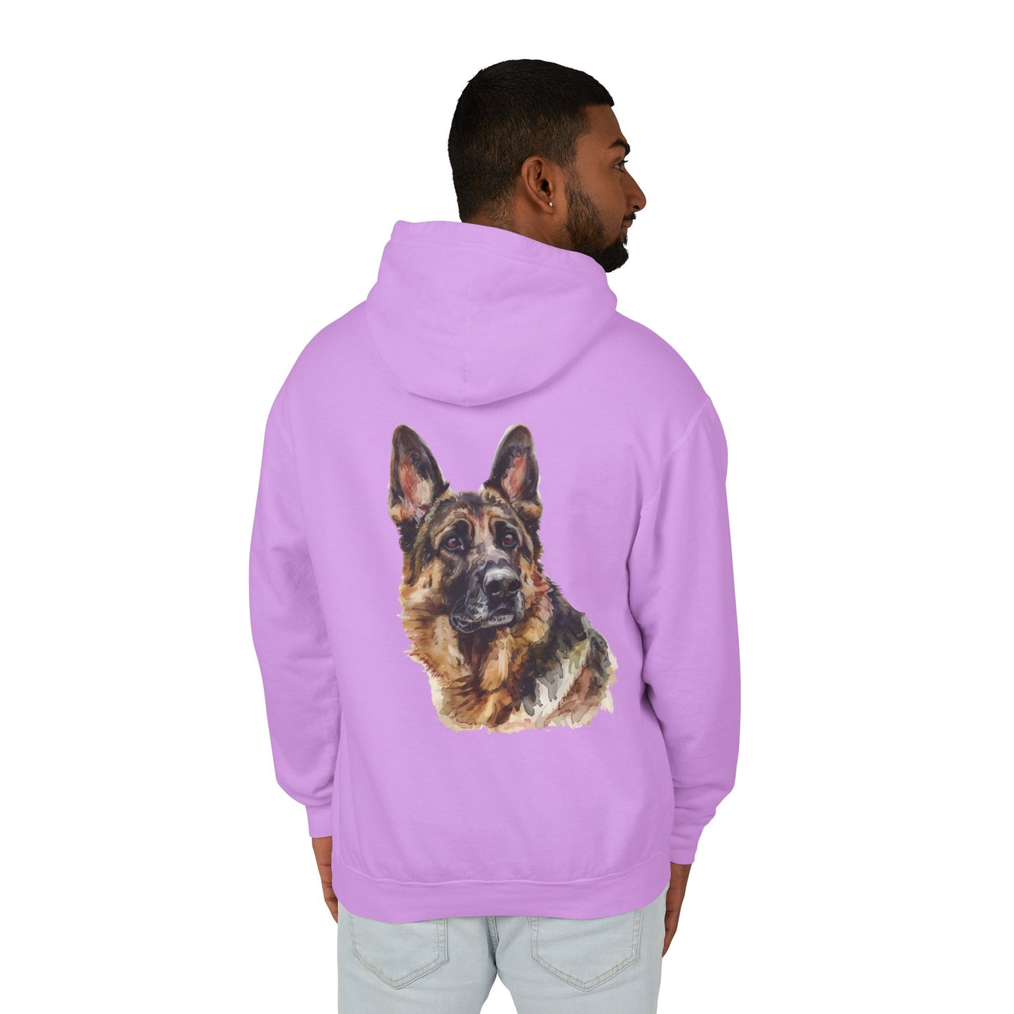 German Shepherd Head Unisex Lightweight Hoodie