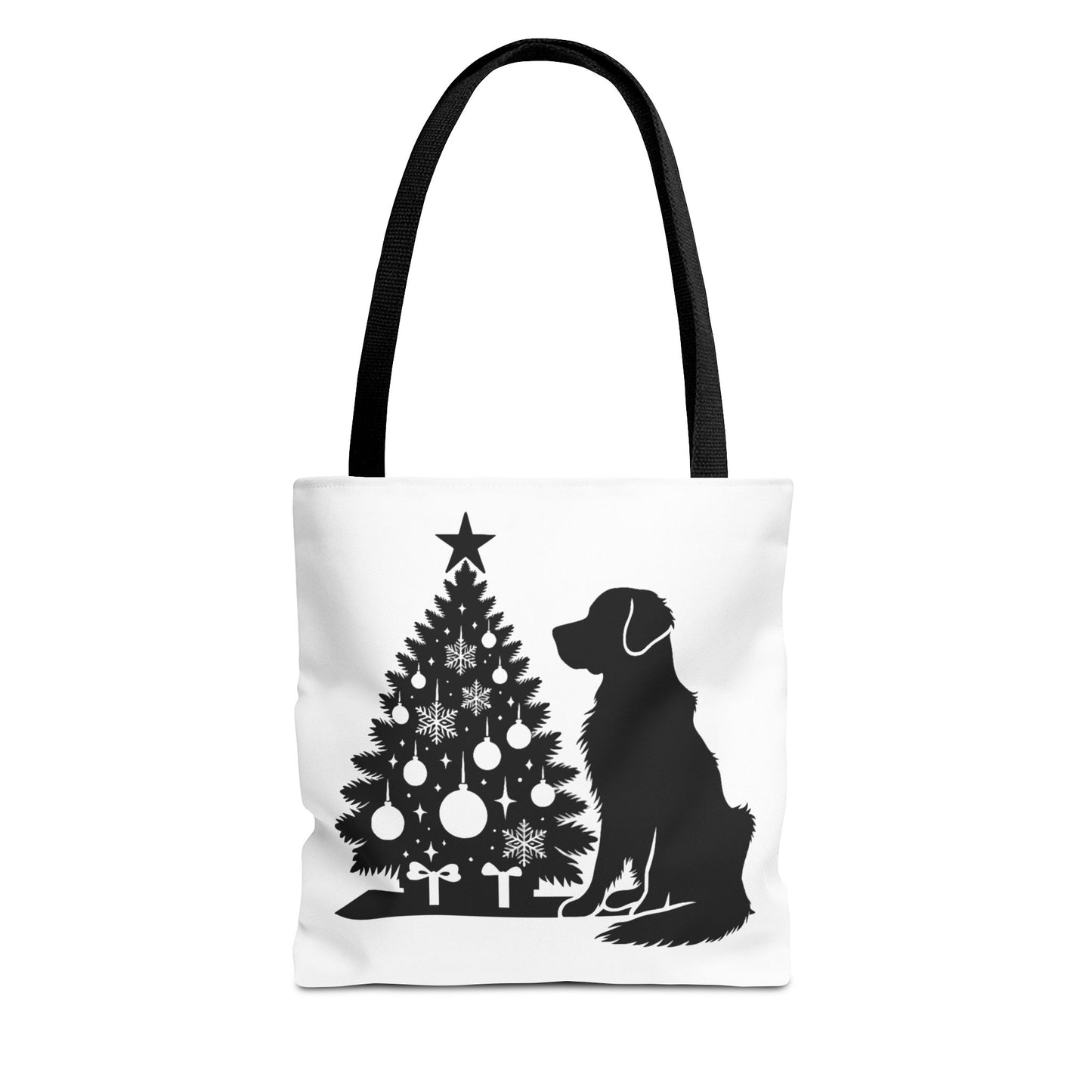 Golden Christmas Tree Tote Bag