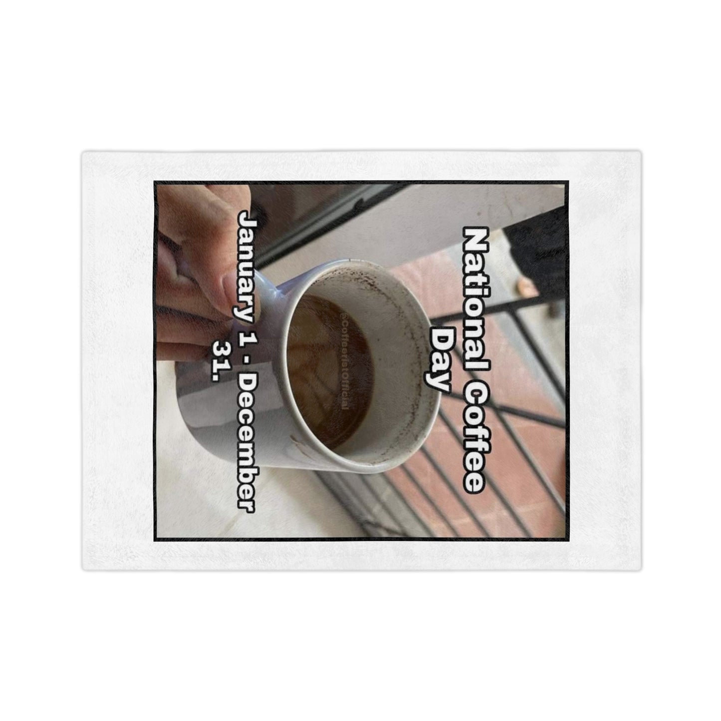 National Coffee Day Velveteen Microfiber Blanket