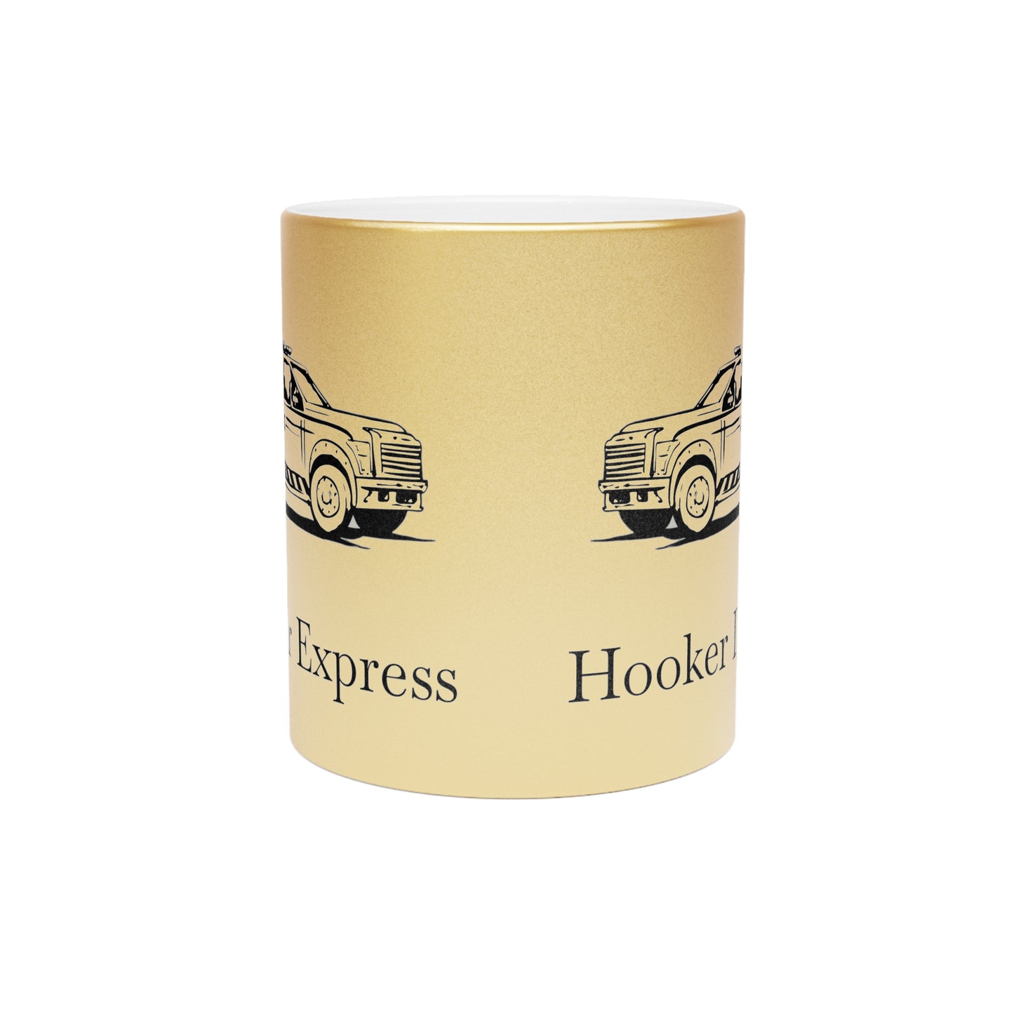 H**ker Express Wheel Lift Tow Truck Metallic Coffee Mug