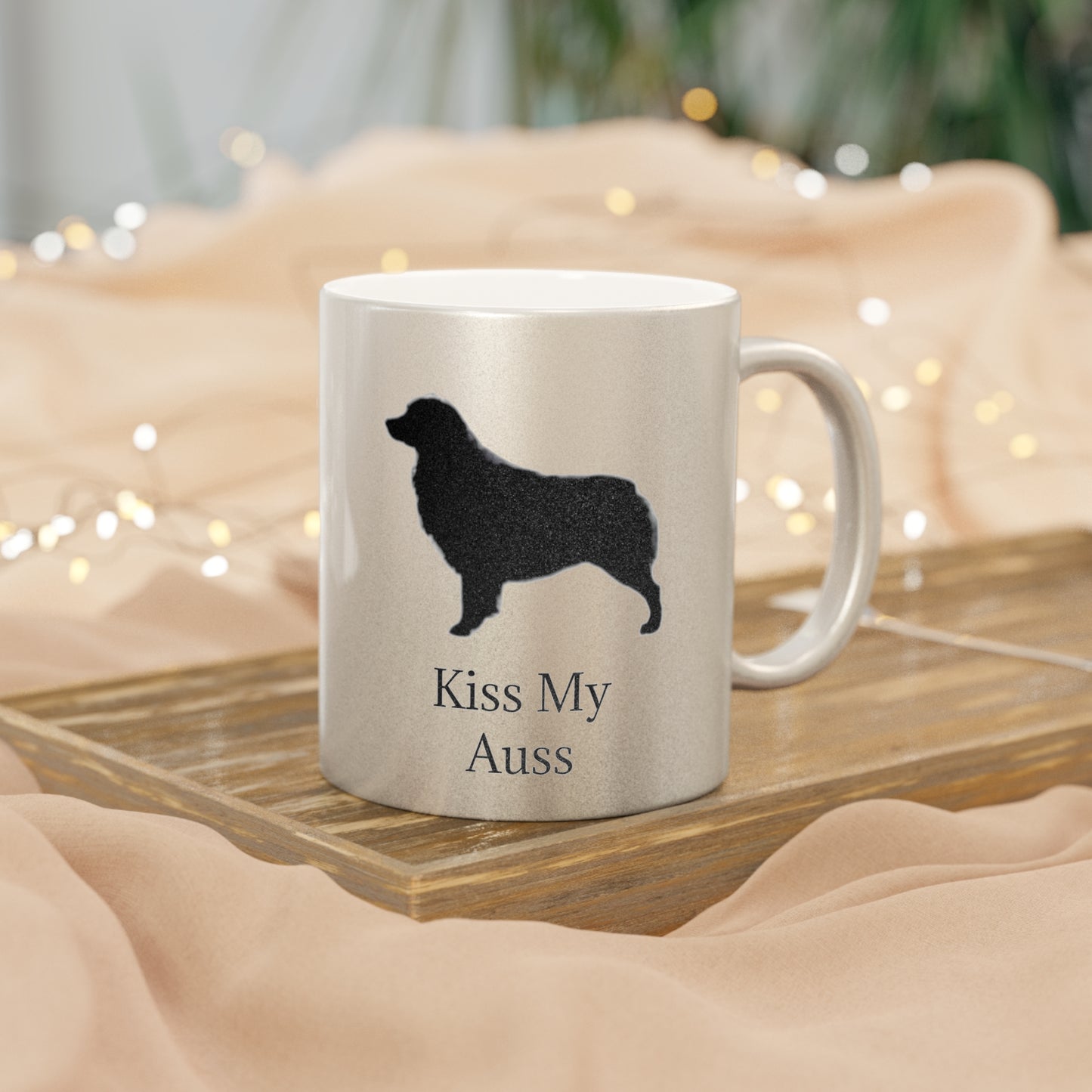 Kiss My Auss Metallic Coffee Mug