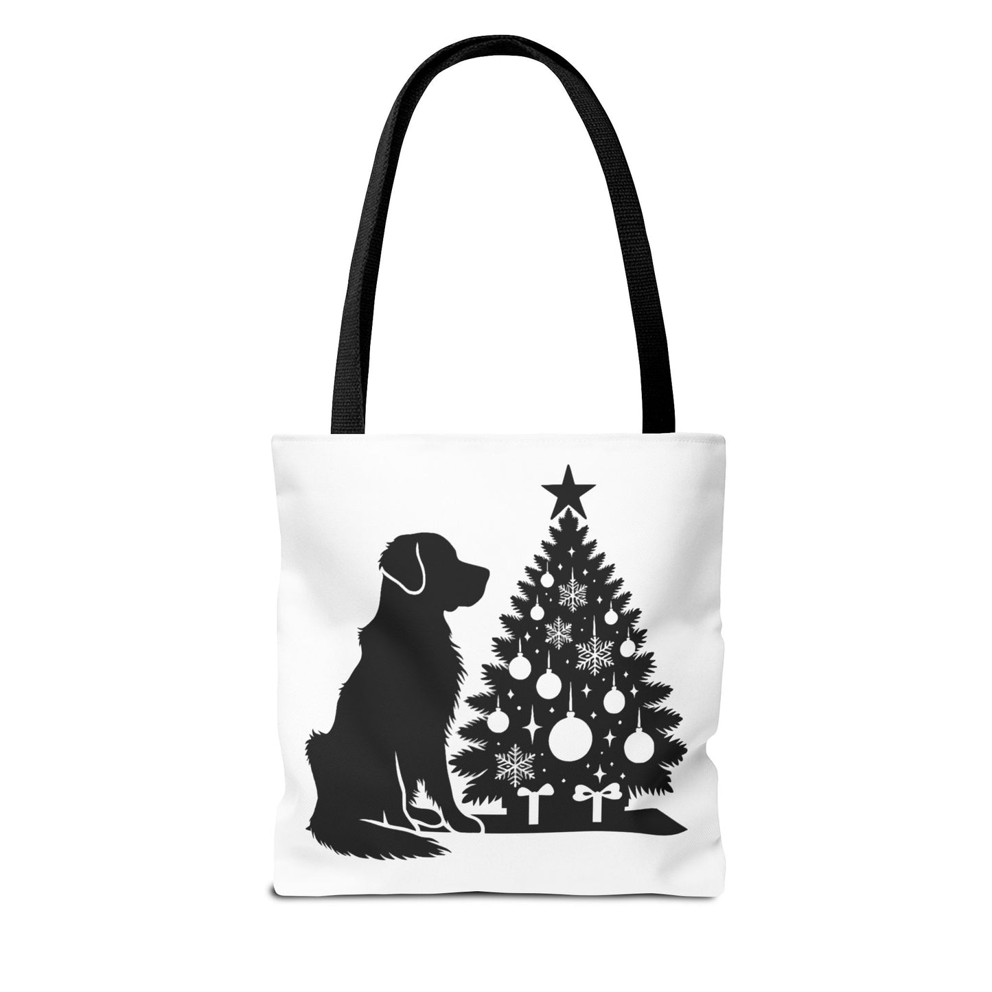 Golden Christmas Tree Tote Bag