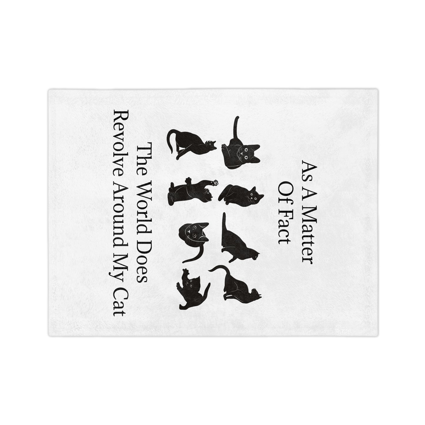 Matter Of Fact Cat Velveteen Microfiber Blanket