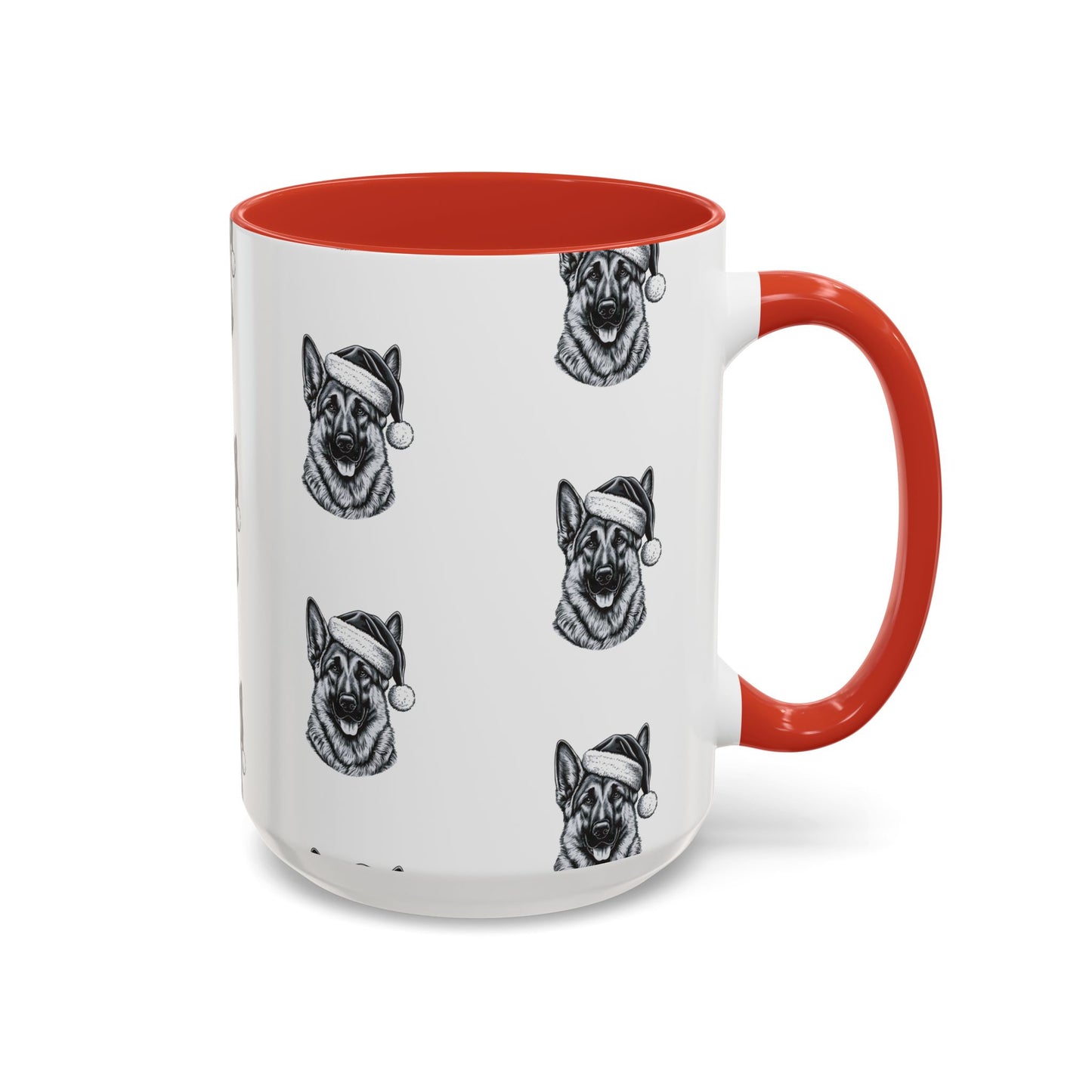 Santa Paws German Shepherd 2-Tone Coffee Mug