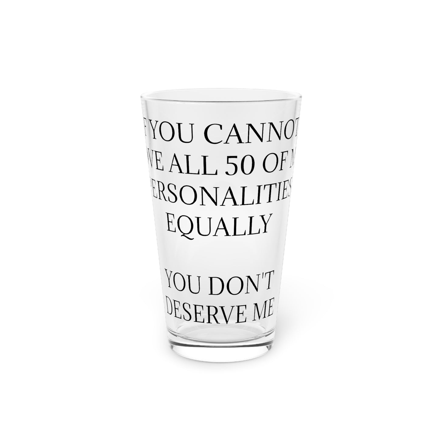 50 Personalities Drinking Glass