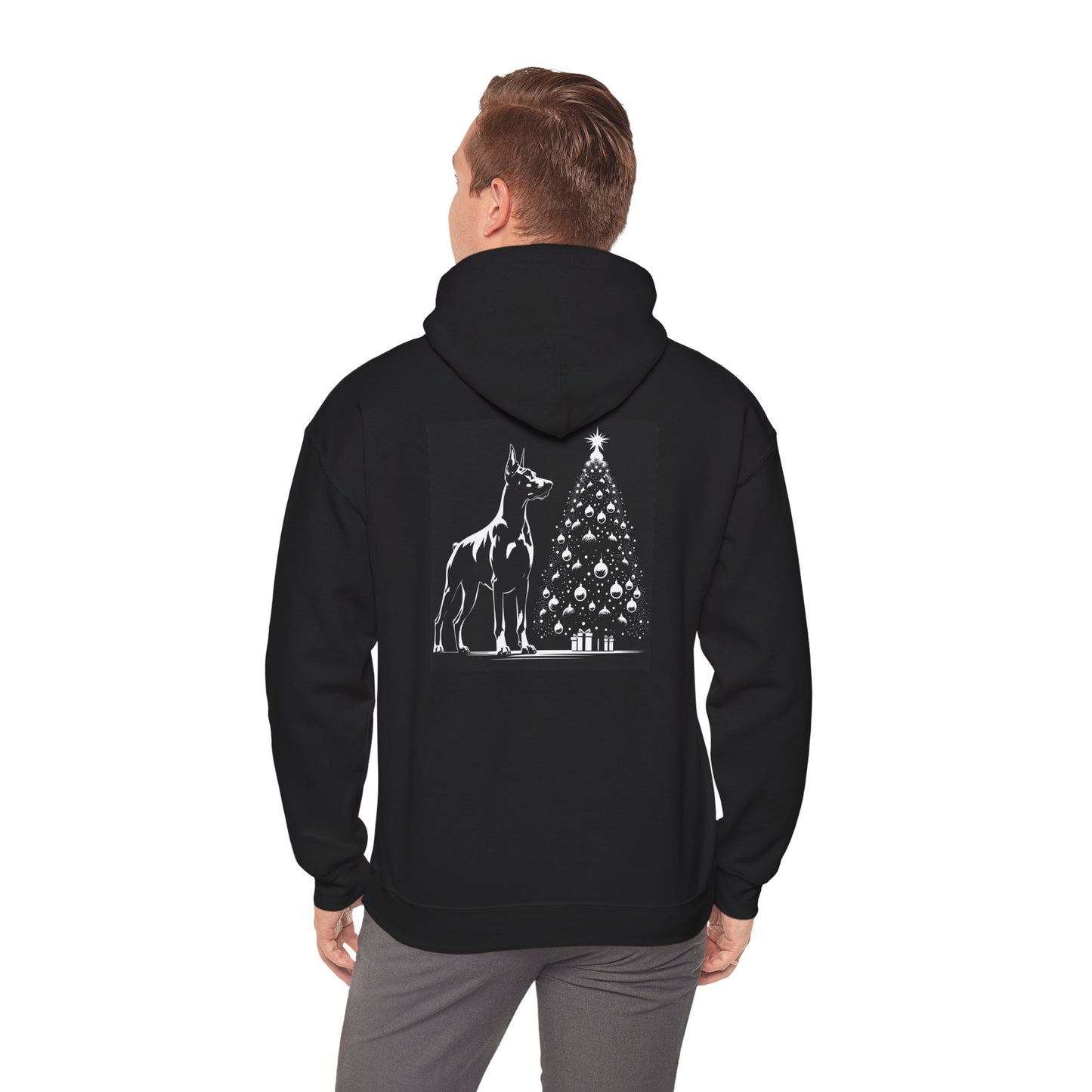 Doberman Christmas Tree Unisex Hoodie