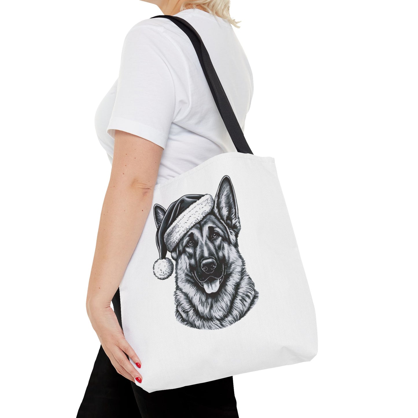 Santa Paws German Shepherd Tote Bag