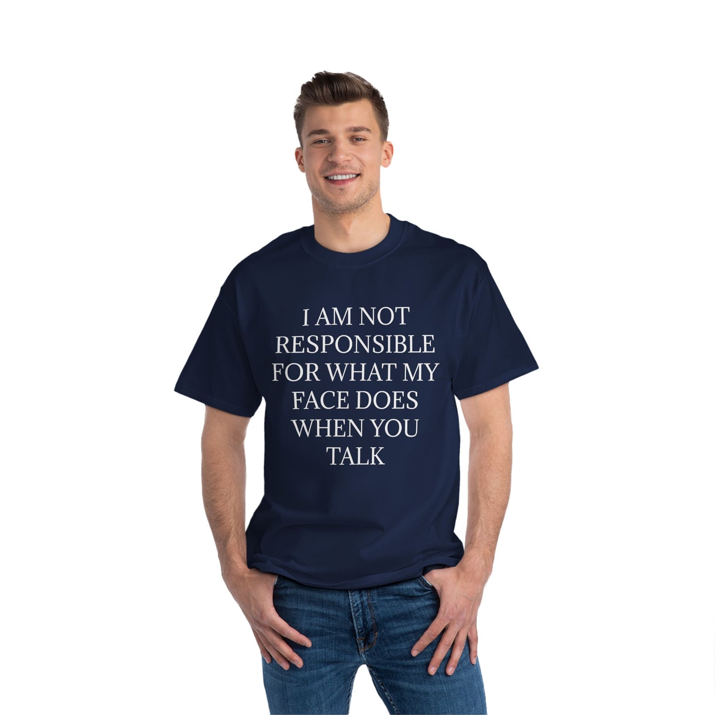 When You Talk Men's Short-Sleeve Crewneck Tee