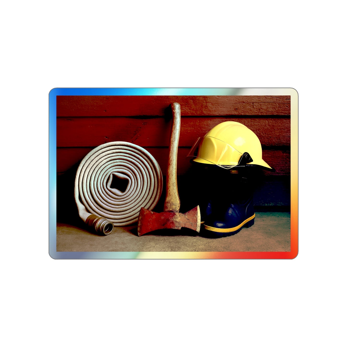 Fire/Rescue Appreciation Holographic Sticker