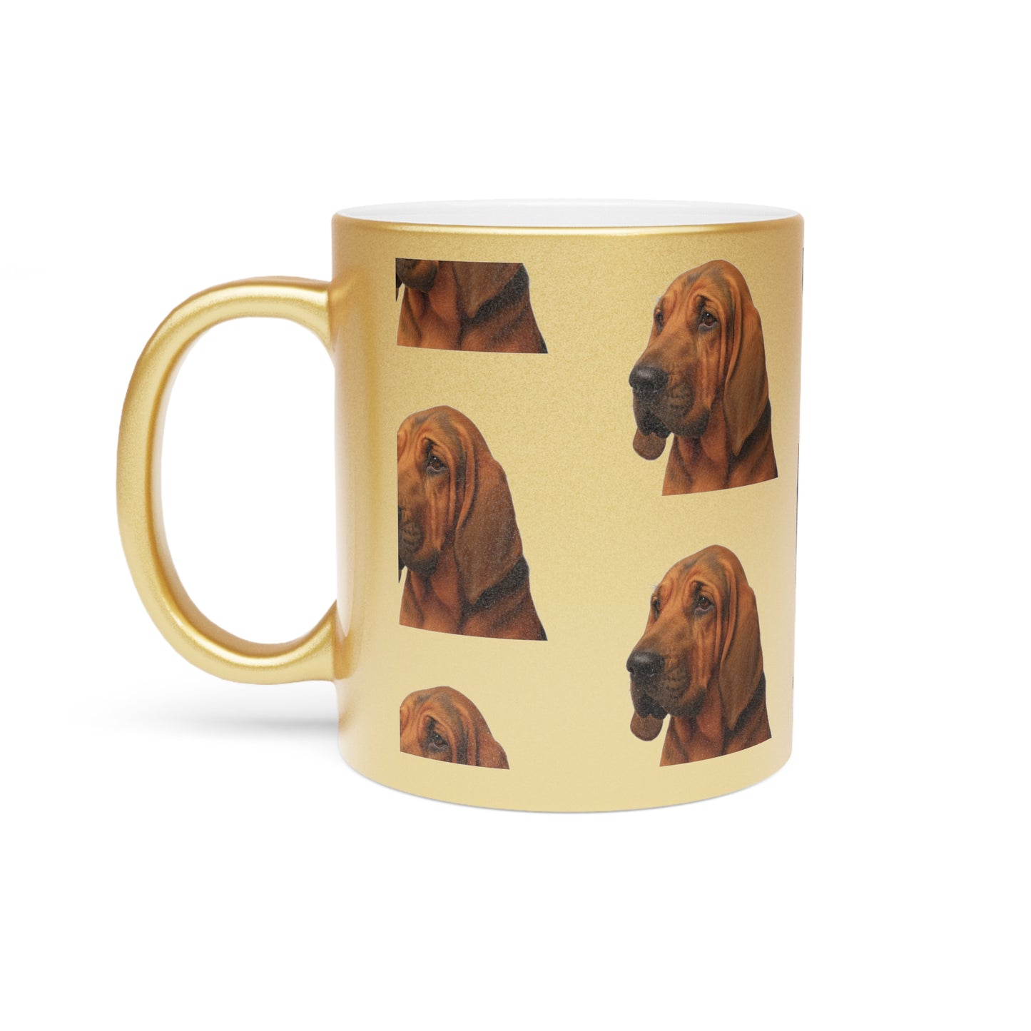 Bloodhound Head Metallic Coffee Mug