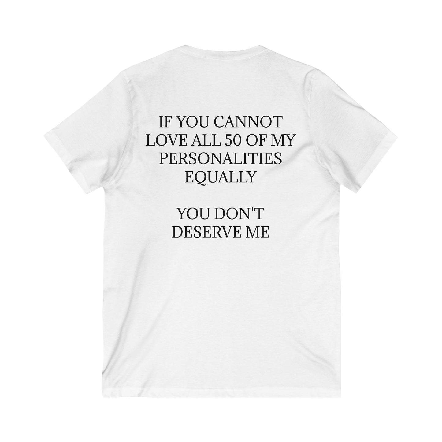 50 Personalities Unisex Short Sleeve V-Neck Tee