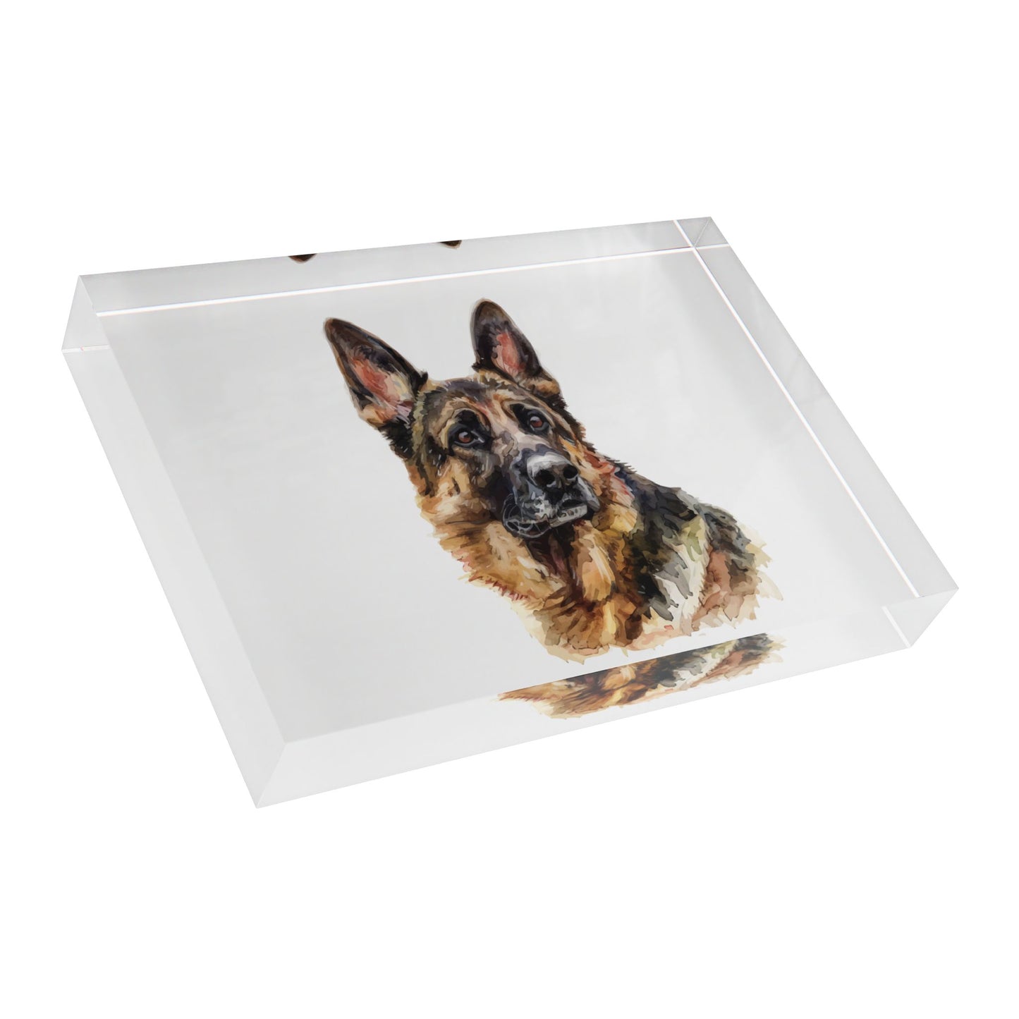 German Shepherd Head Acrylic Photo Block