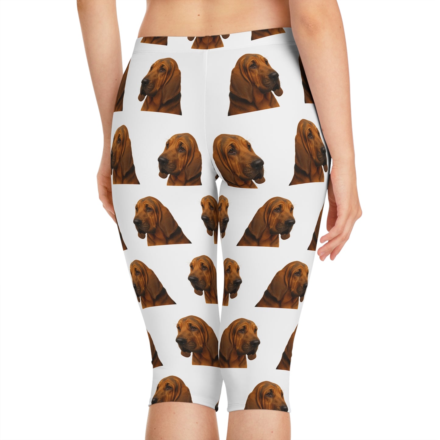 Bloodhound Head Women's Capri Leggings