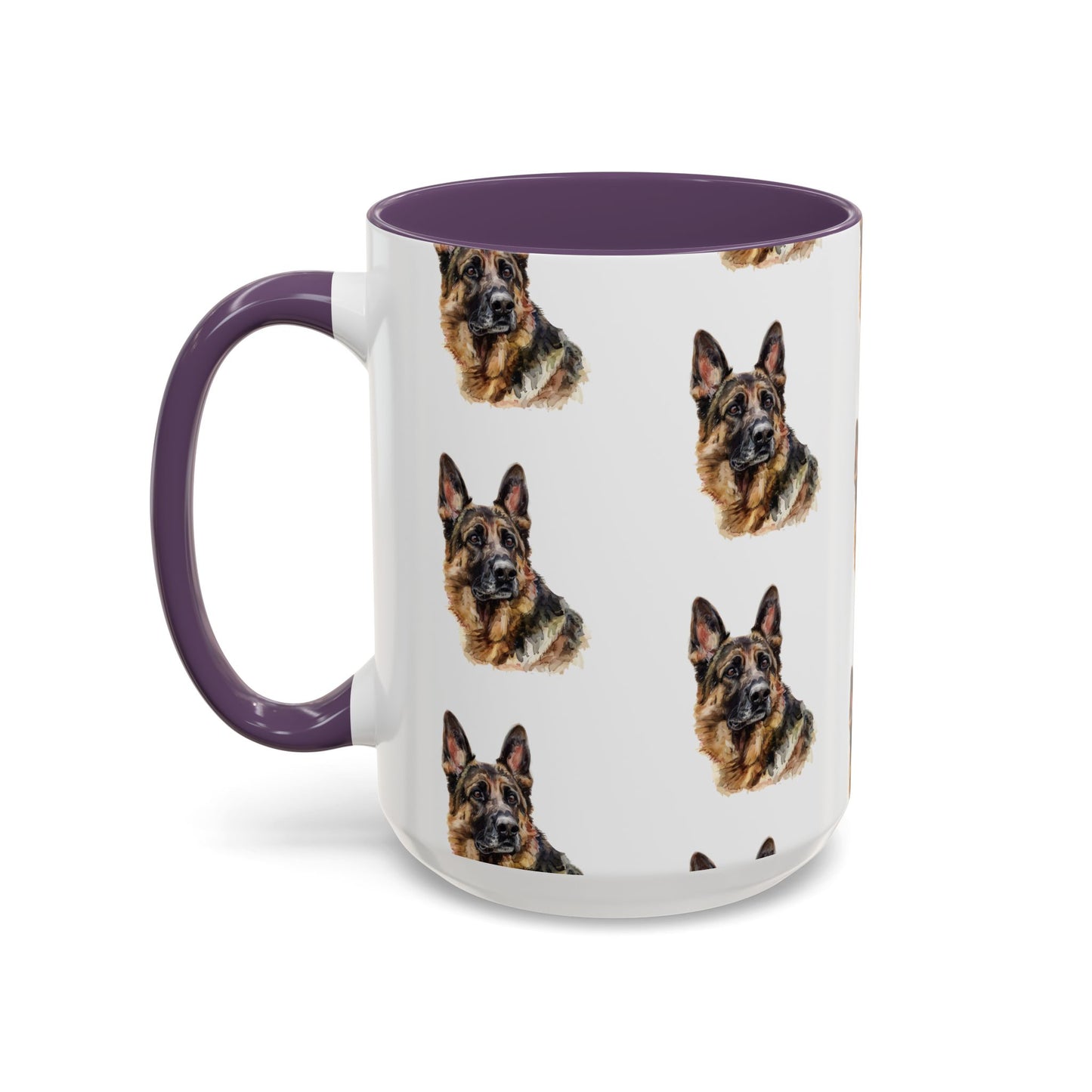 German Shepherd Head 2-Tone Coffee Mug