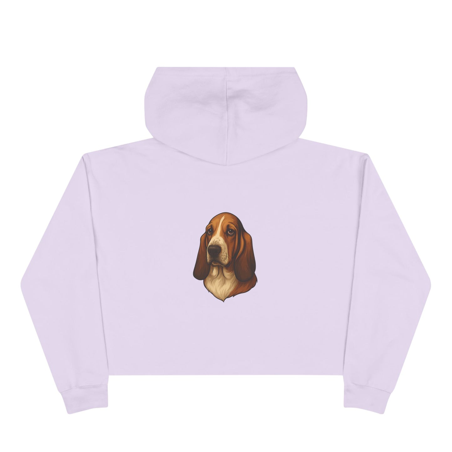 Basset Hound Head Women's Crop Hoodie