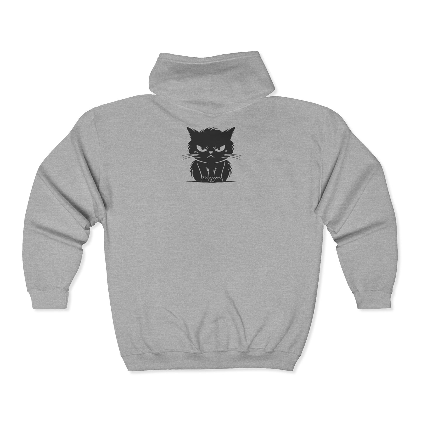 Angry Cat Unisex Full Zip Hoodie