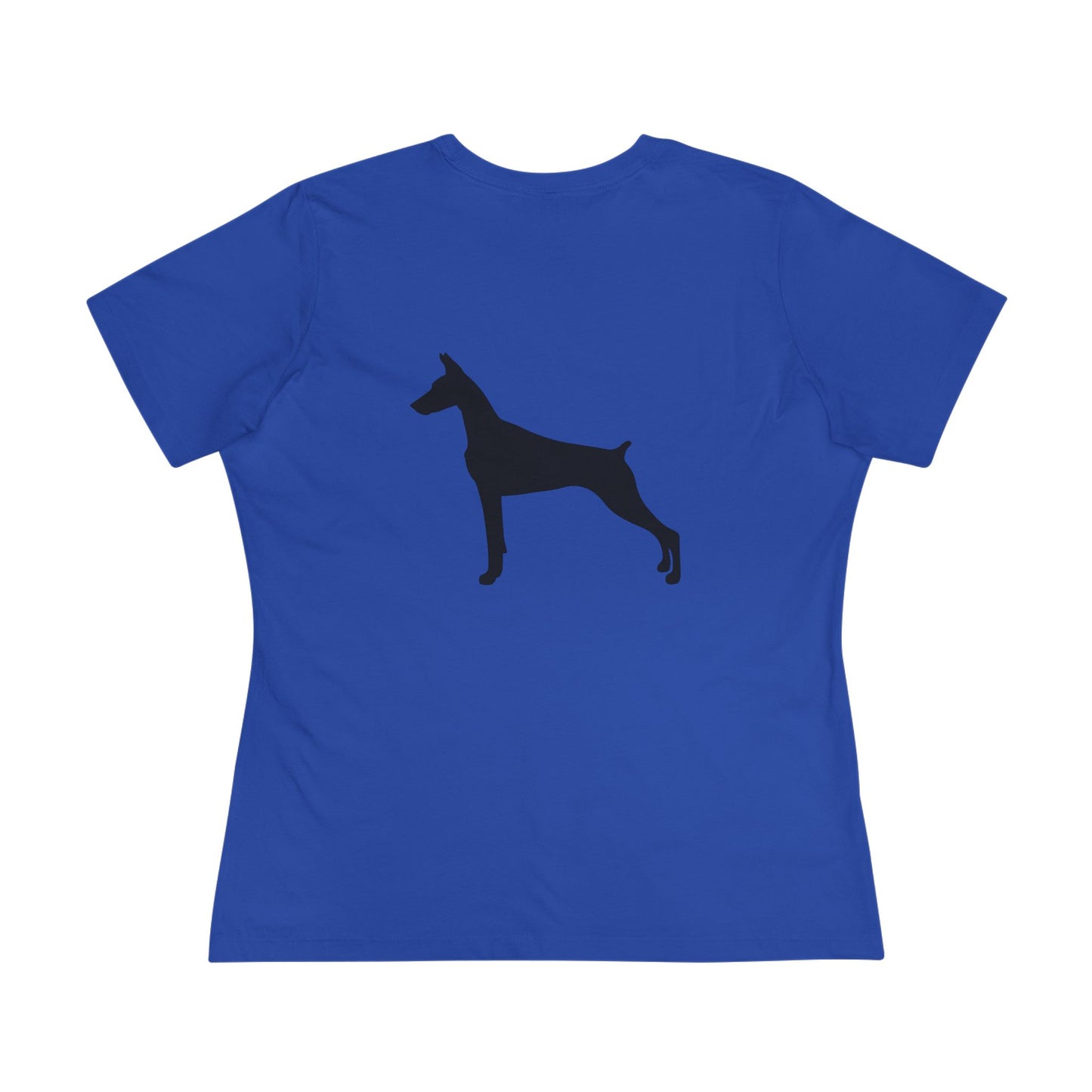 Doberman Silhouette Women's Short Sleeve Crewneck Tee