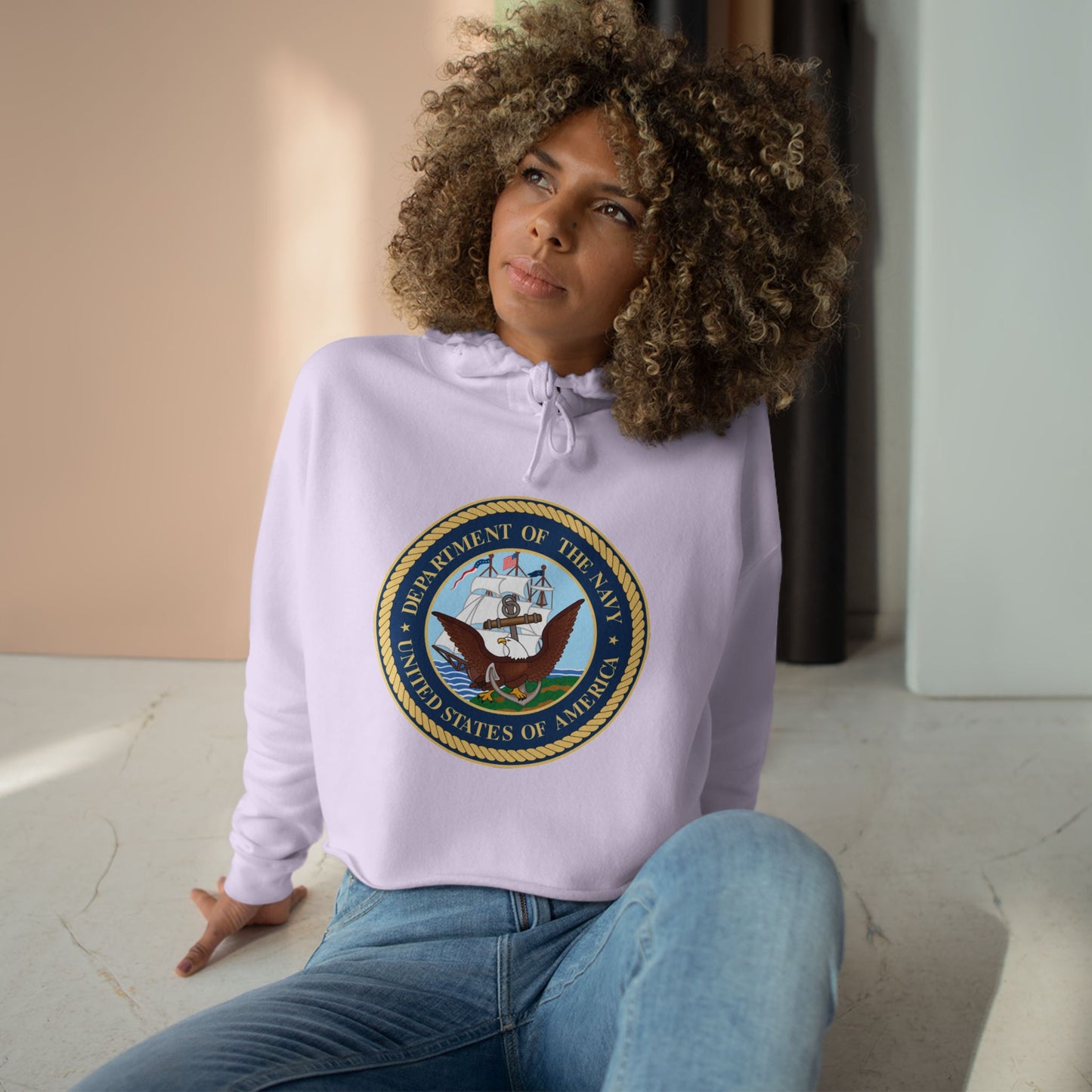 US Navy Women's Crop Hoodie