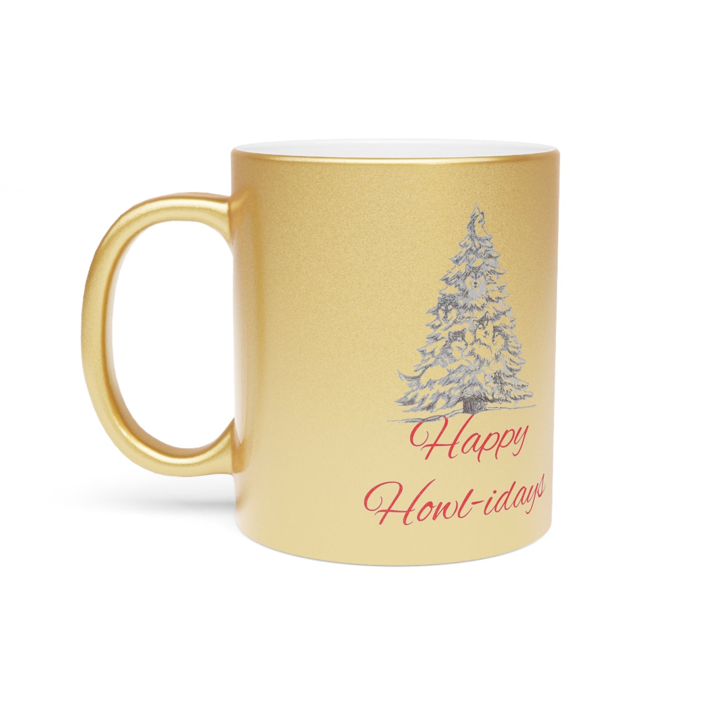 Happy Howl-idays Metallic Coffee Mug