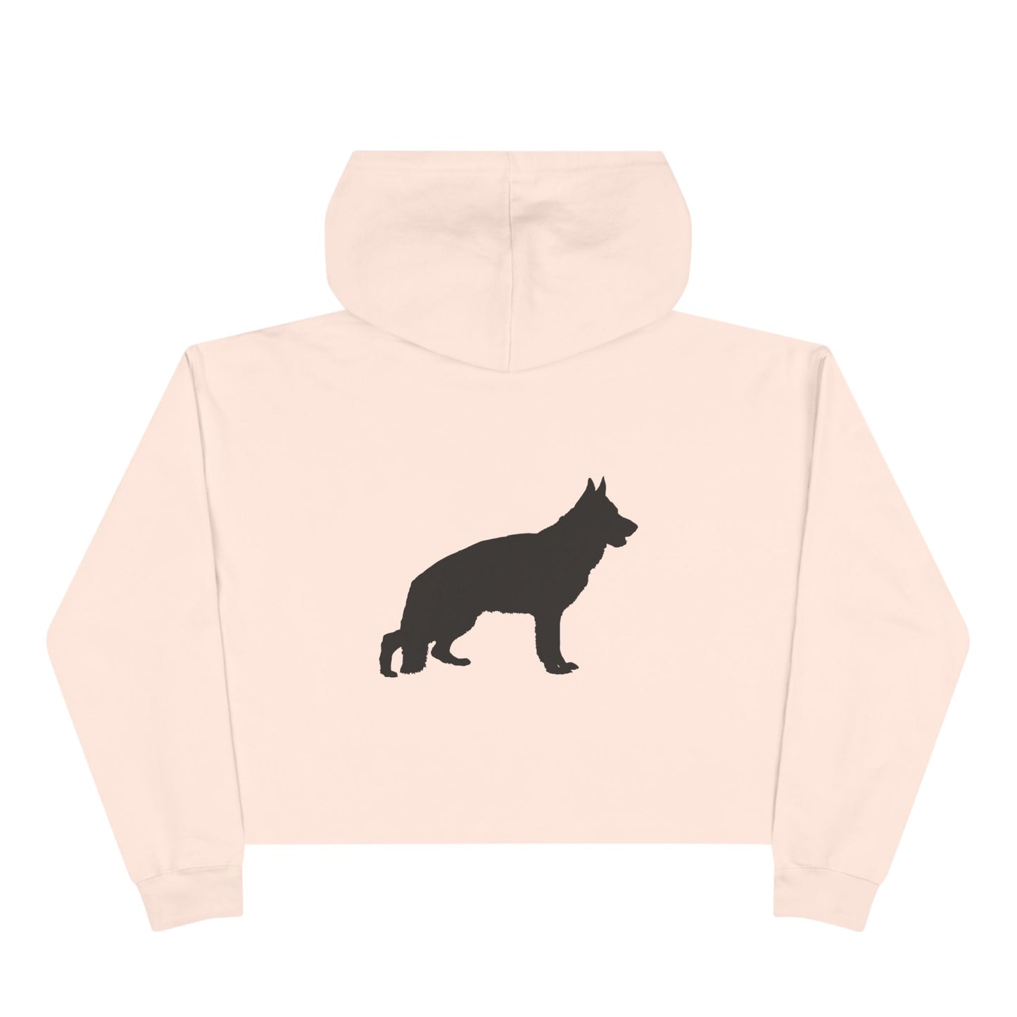 German Shepherd Silhouette Women's Crop Hoodie