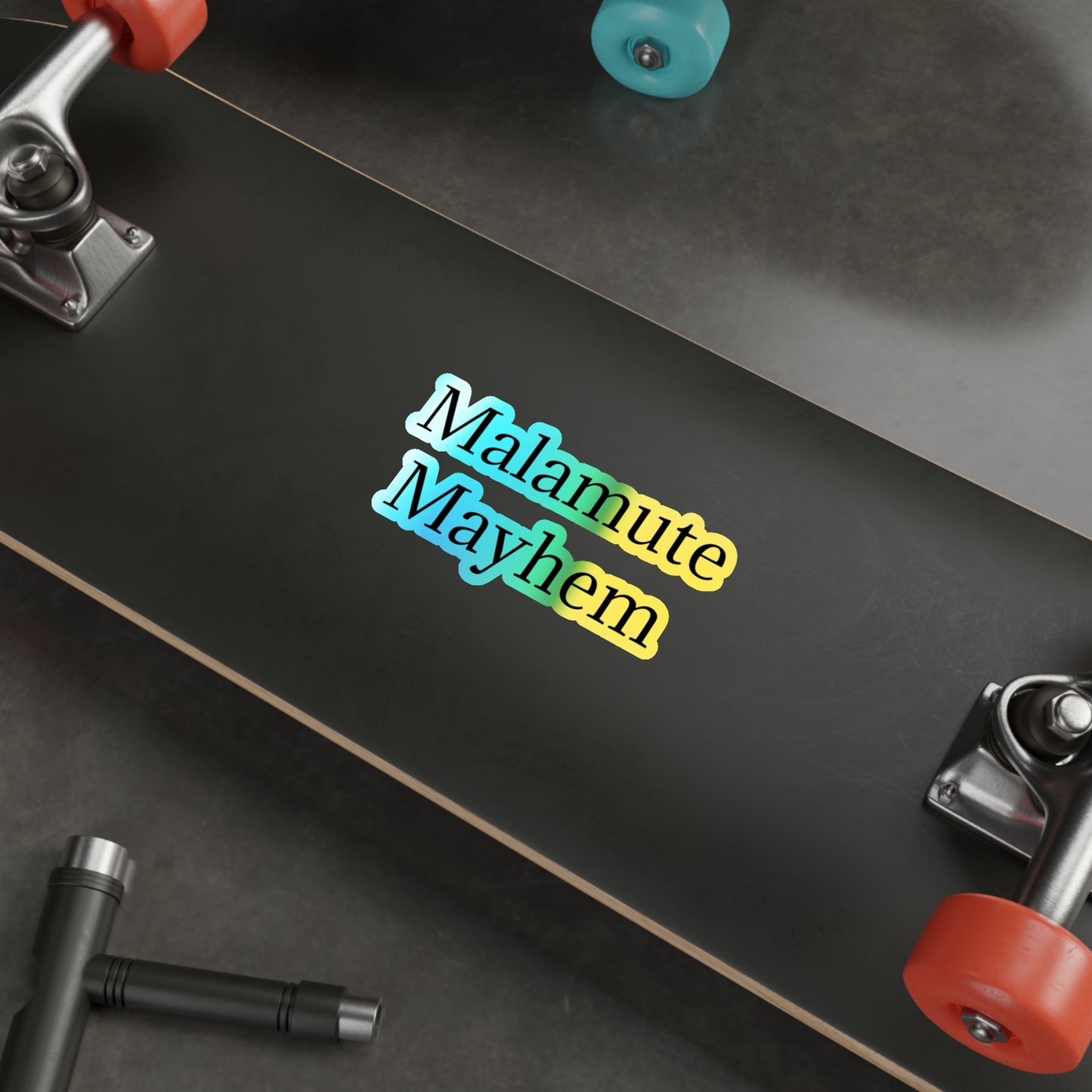 Malamute Mayhem Holographic Sticker
