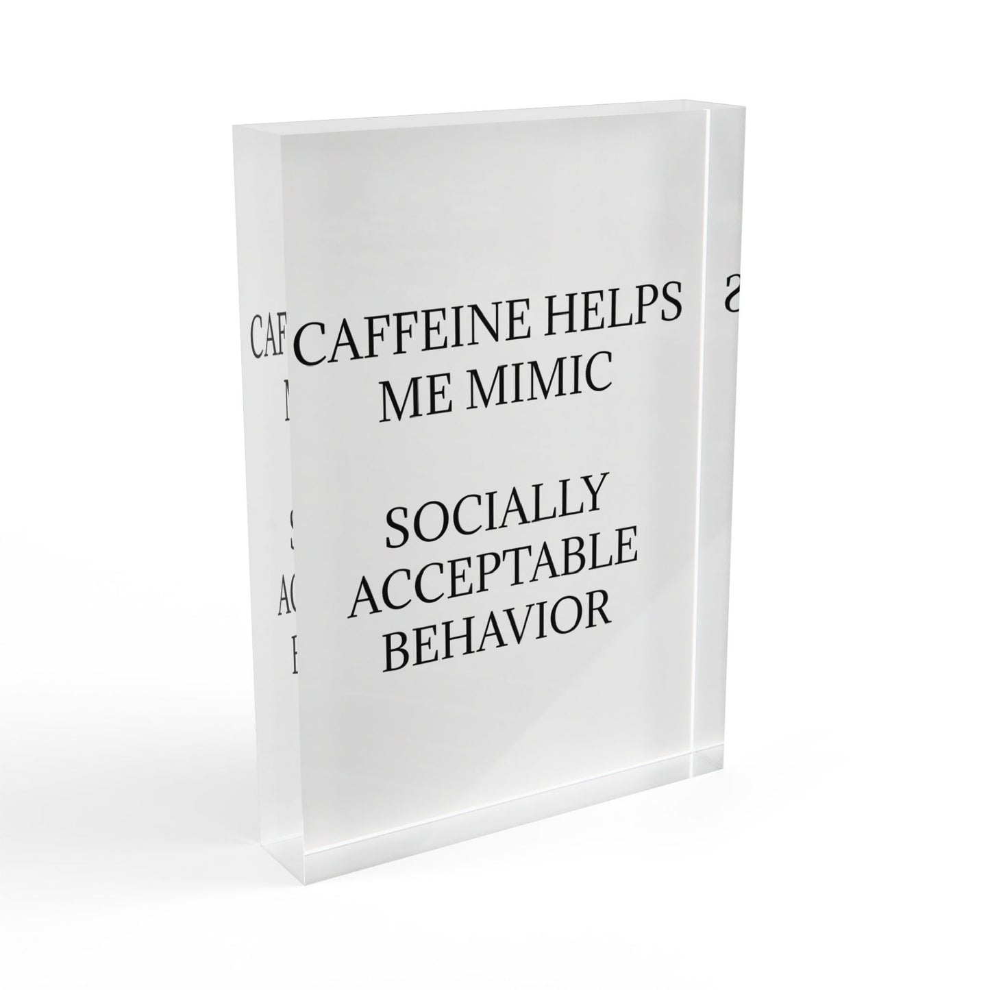 Socially Acceptable Acrylic Photo Block